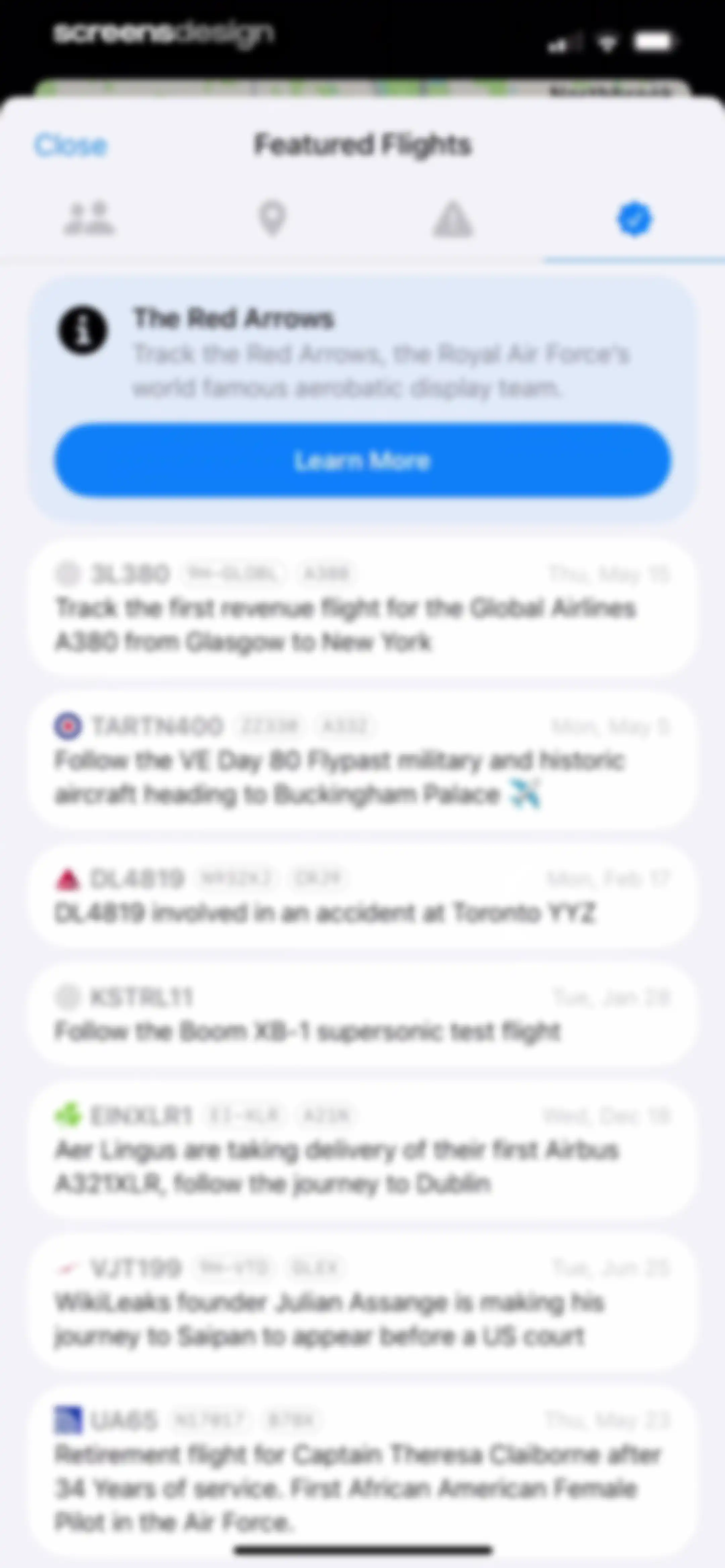 Plane Finder ⁃ Flight Tracker screen 123