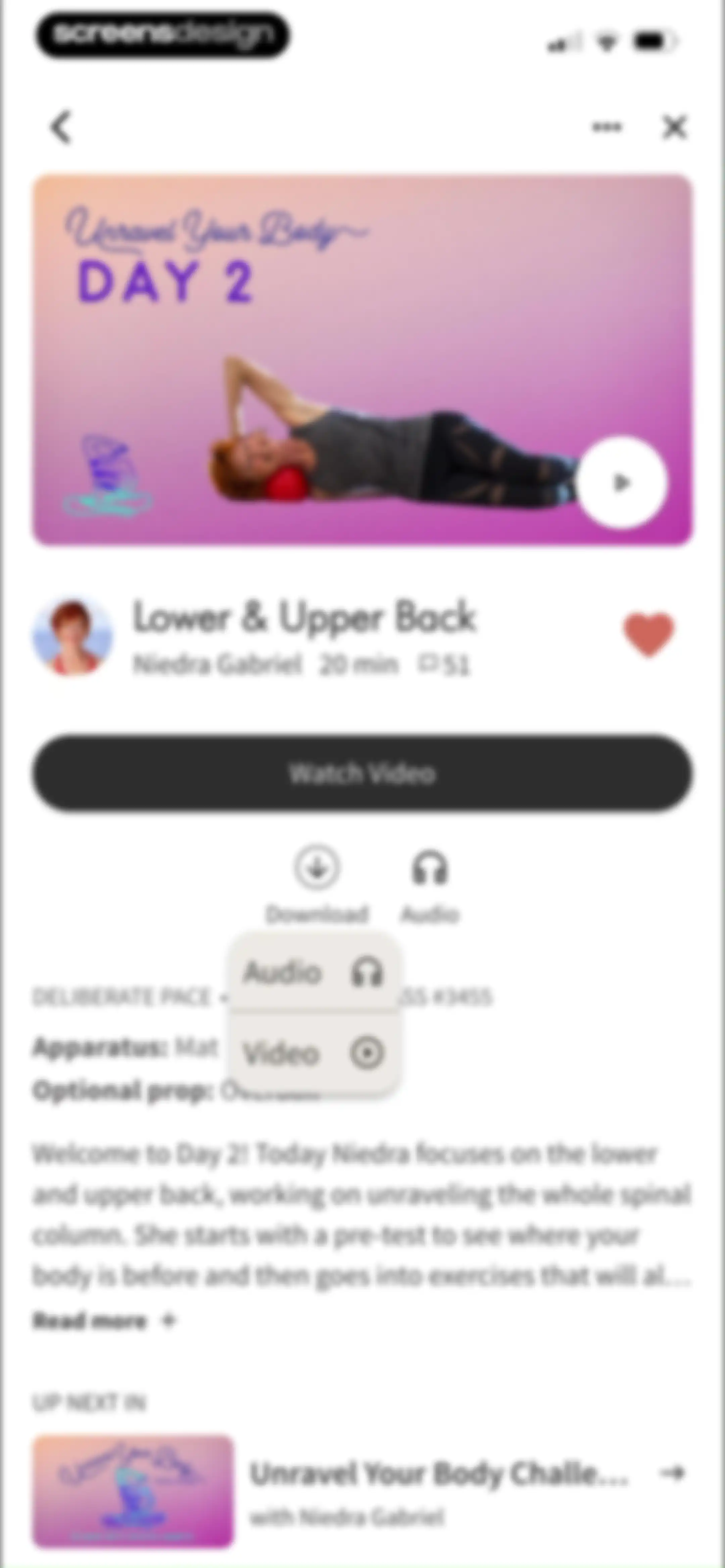 Pilates Anytime | Workouts screen 20