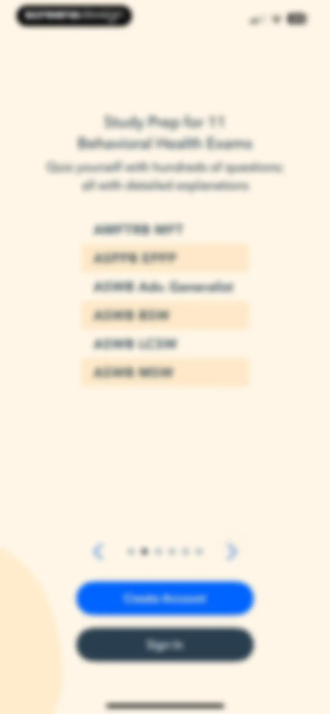 Pocket Prep Behavioral Health screen 3