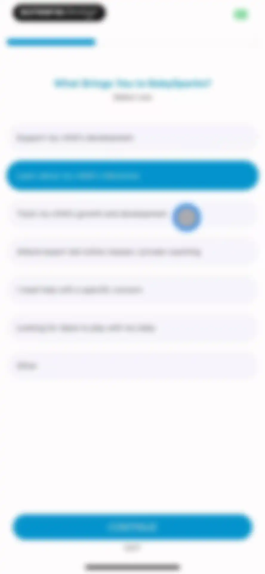 BabySparks - Development App screen 14