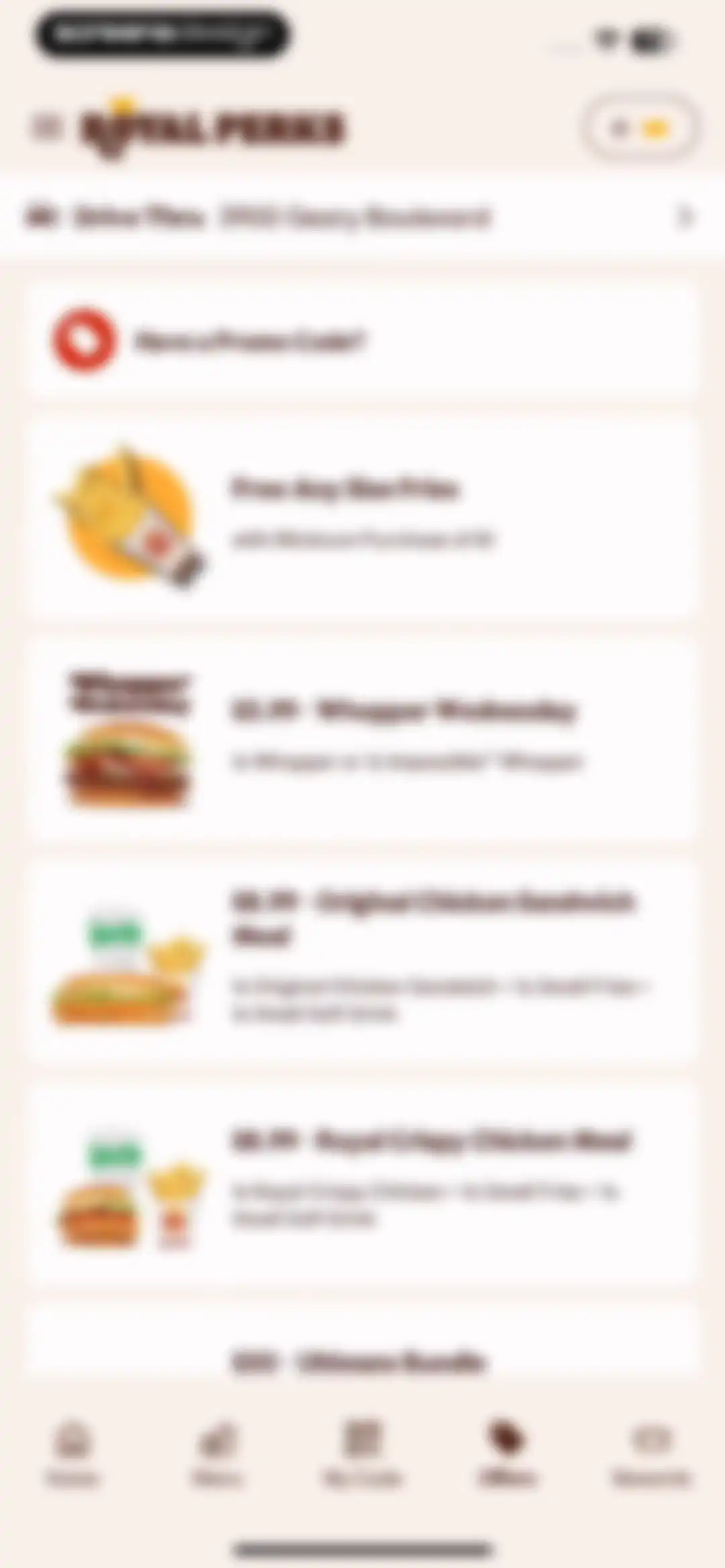 BURGER KING® App screen 77