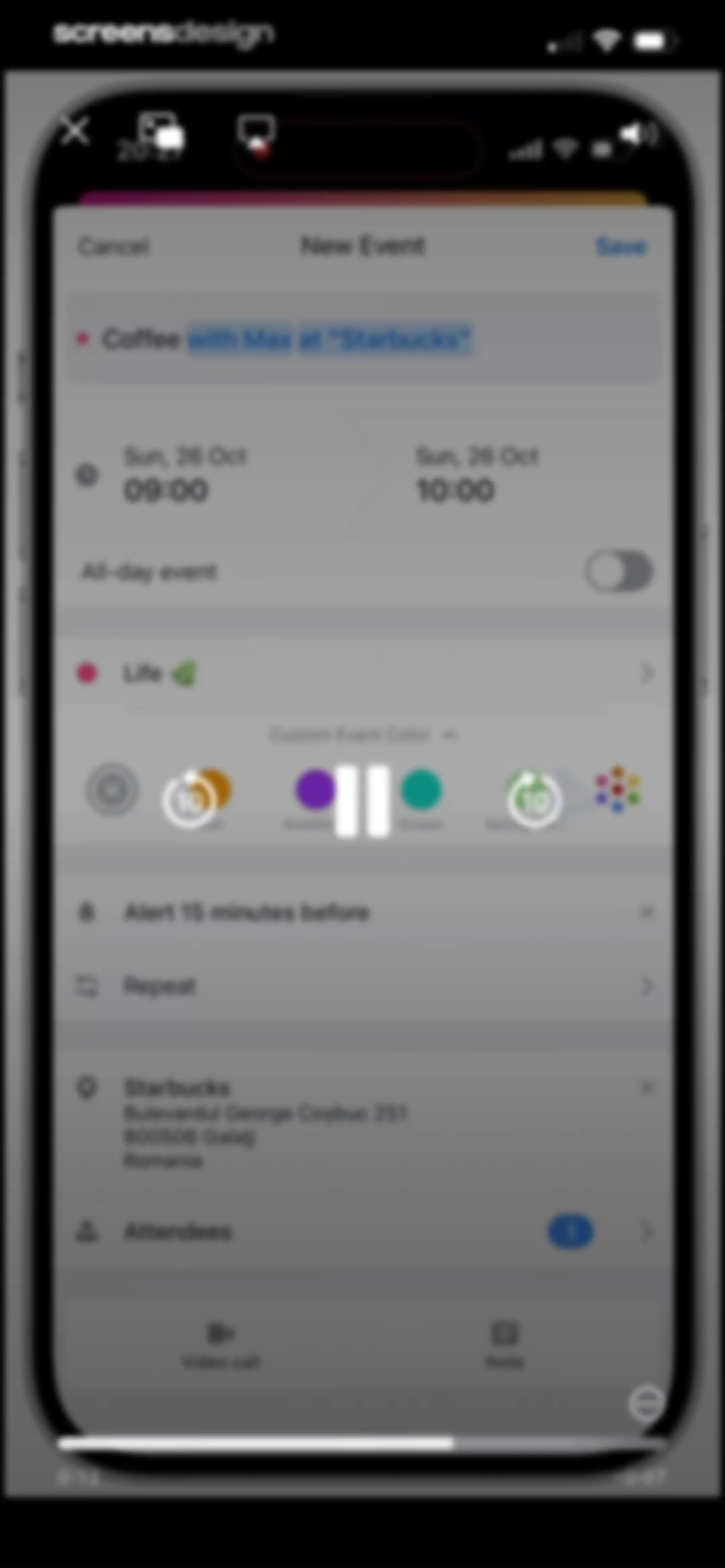 Calendars: Schedule Planner screen 91