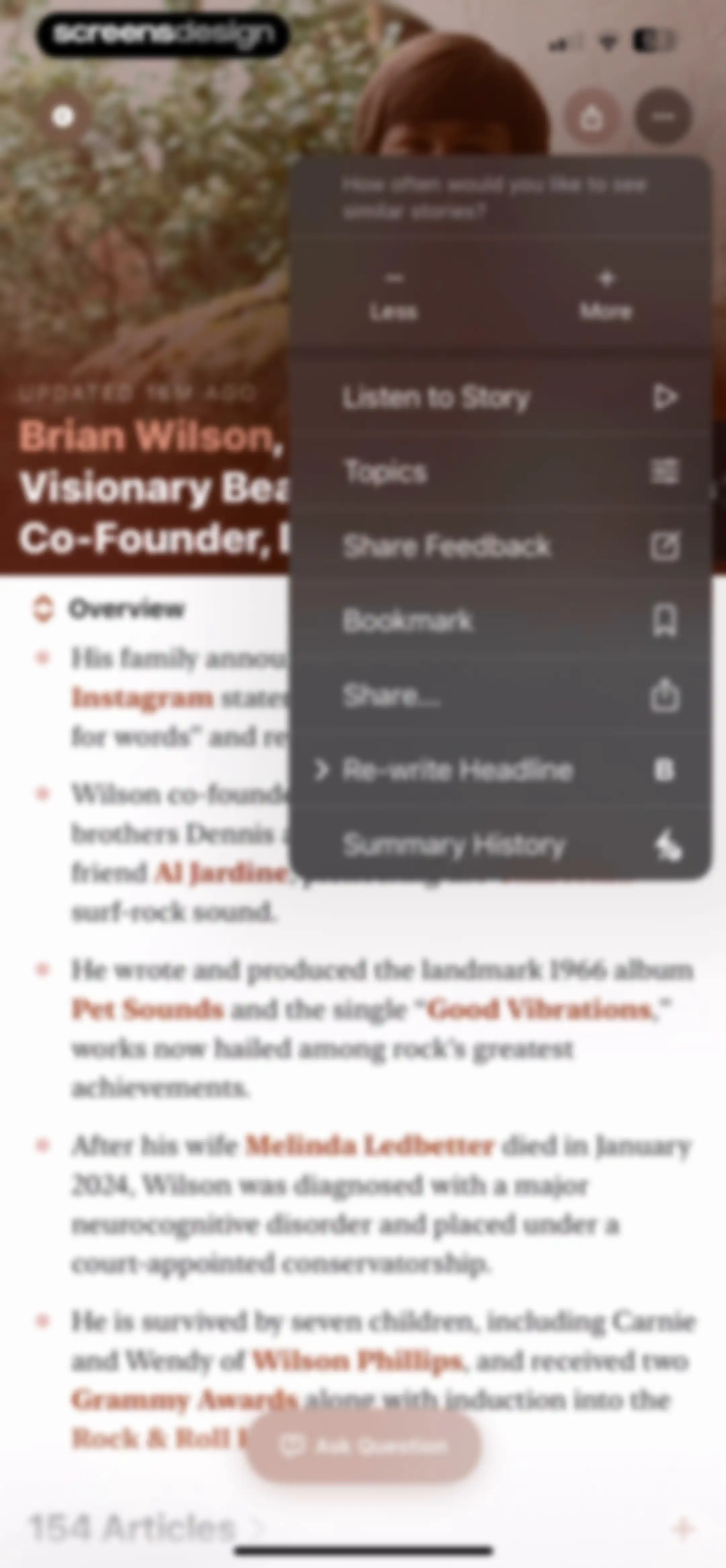 Particle: Personalized News screen 96