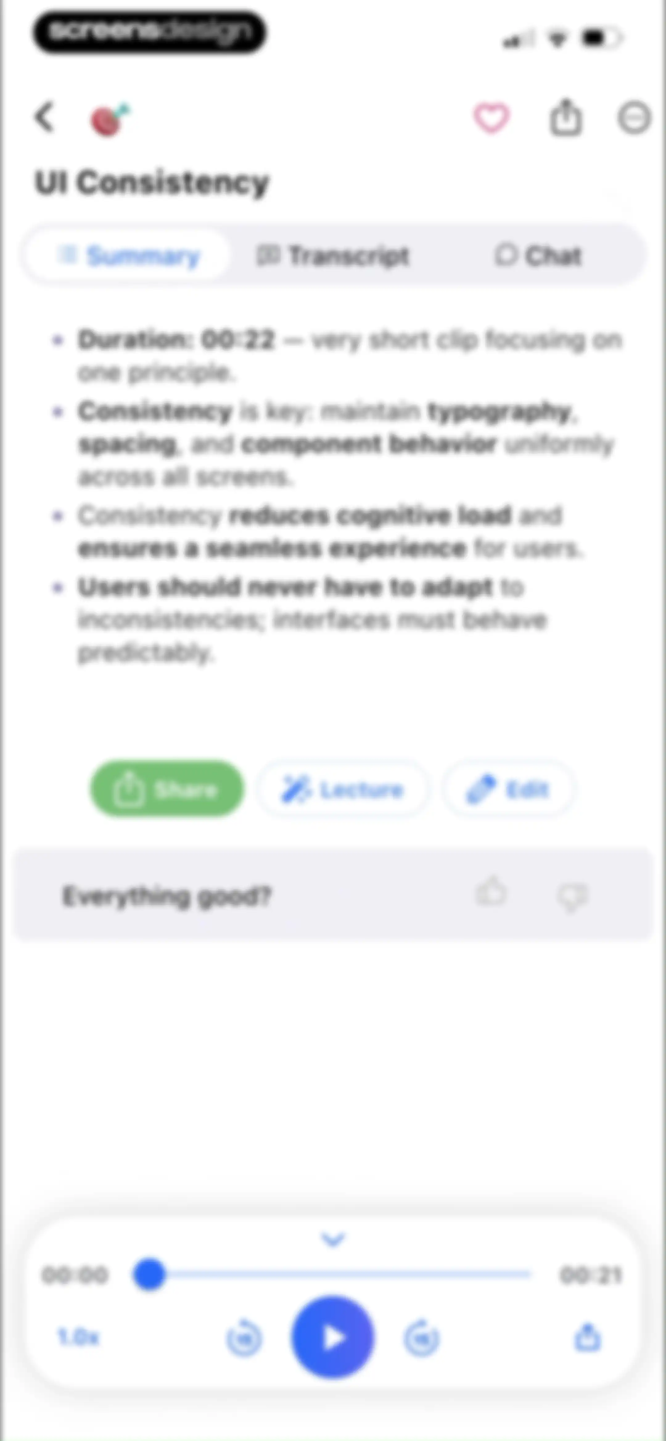 Summary - AI Note Taker screen 37