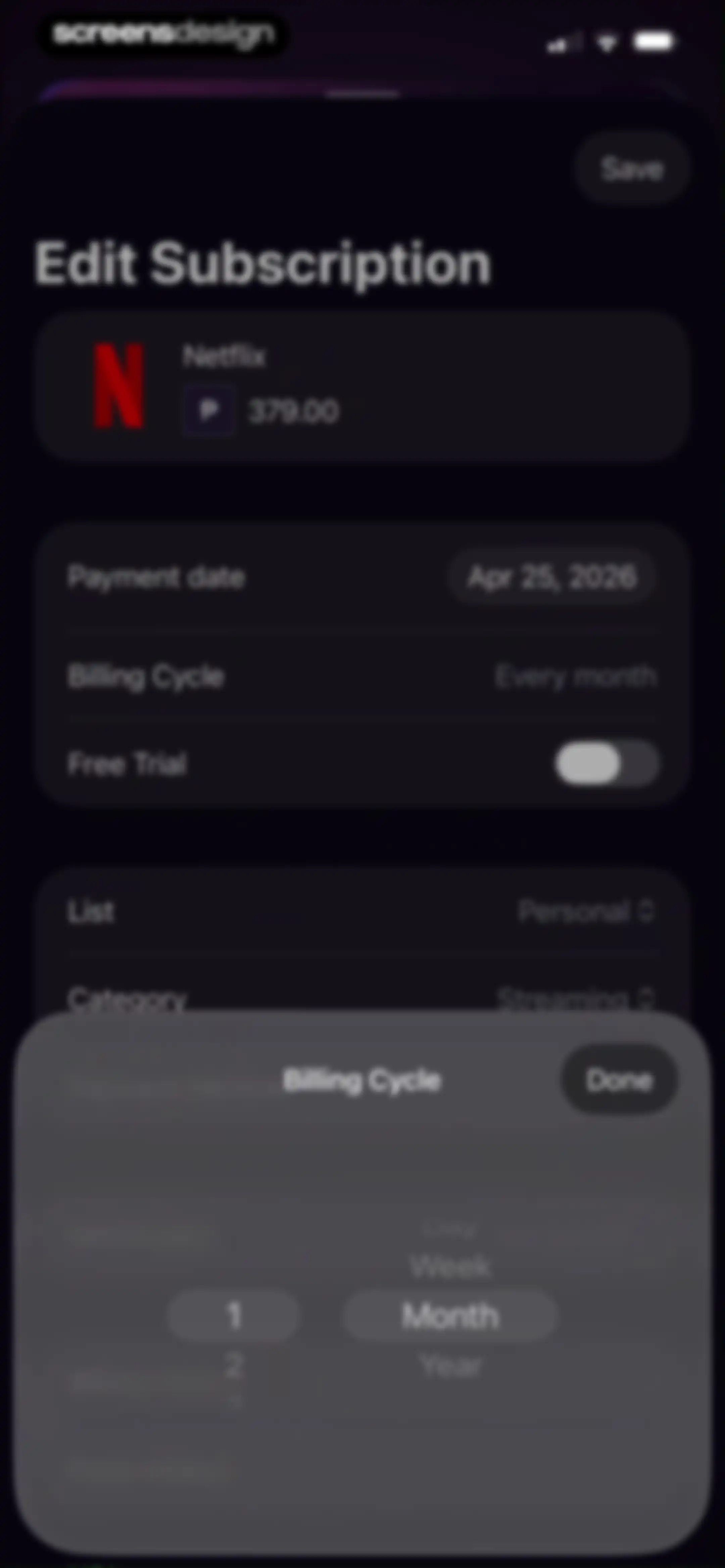 Subscription Manager: Orbit screen 14