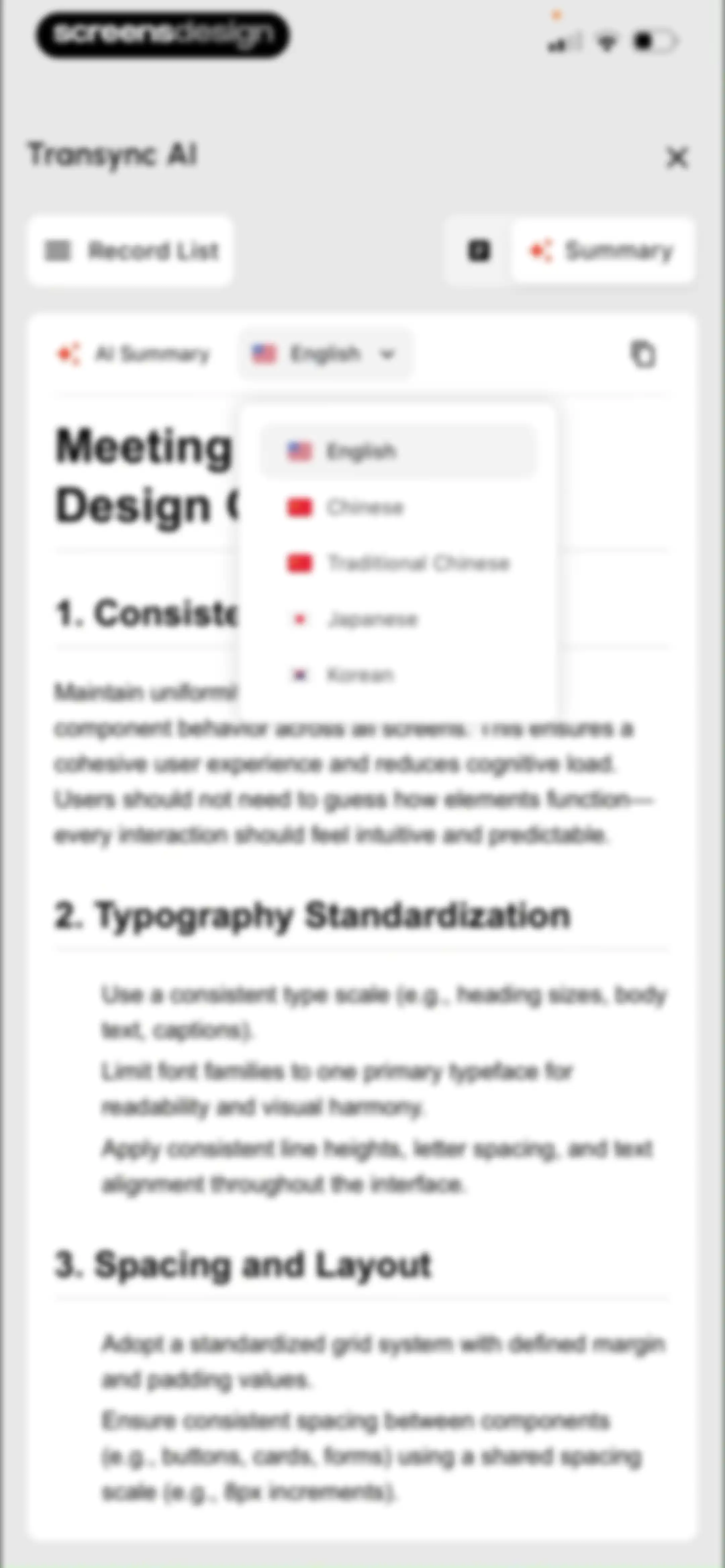 Transync AI - Translator screen 30