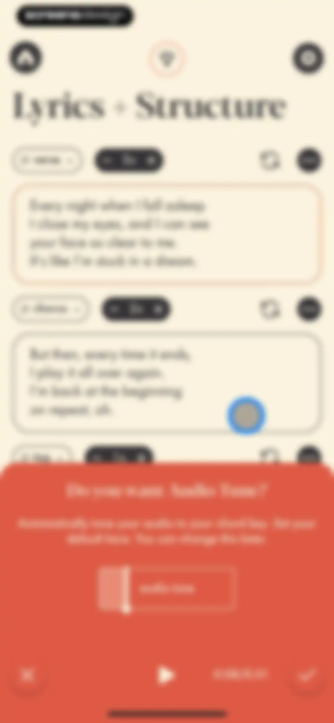 Demo: Songwriting Studio screen 74