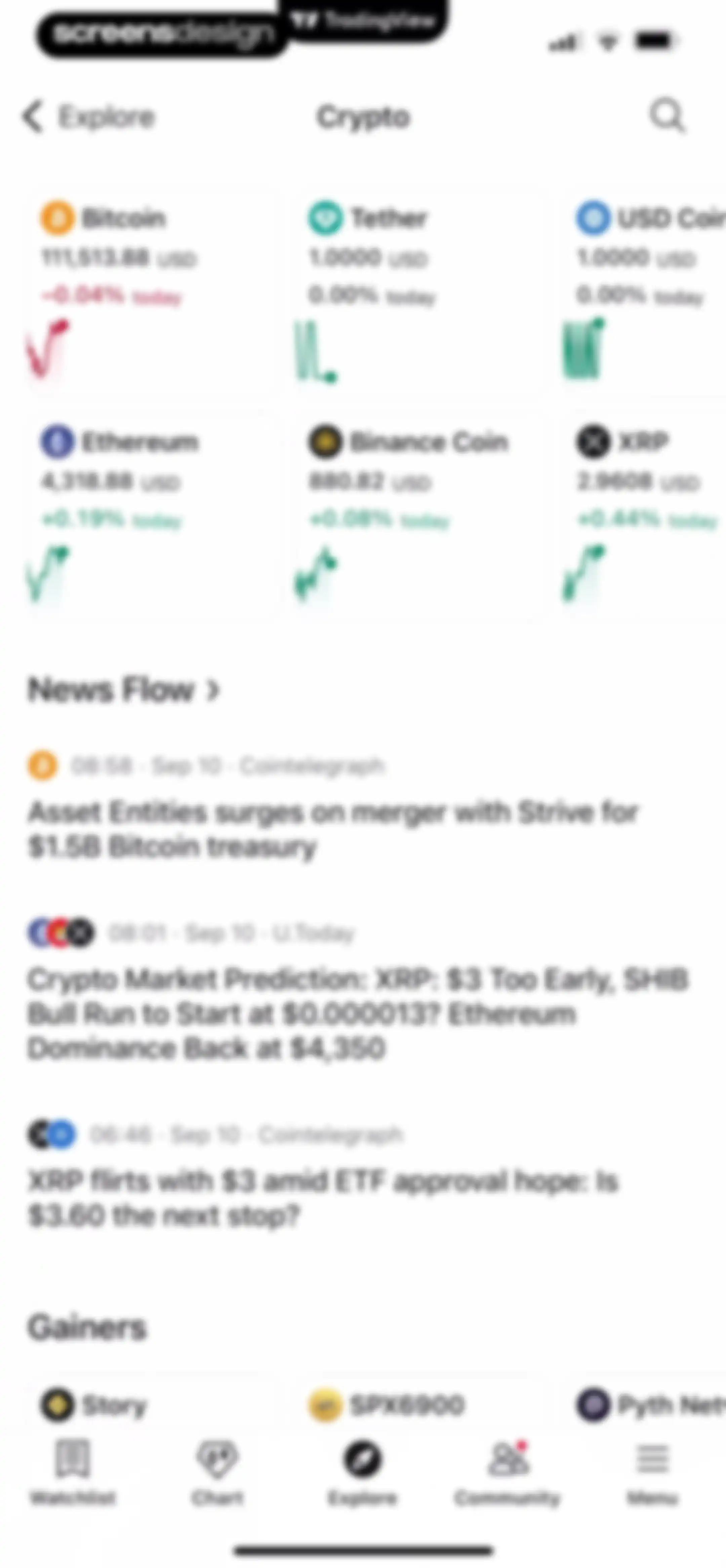 TradingView: Track All Markets screen 200