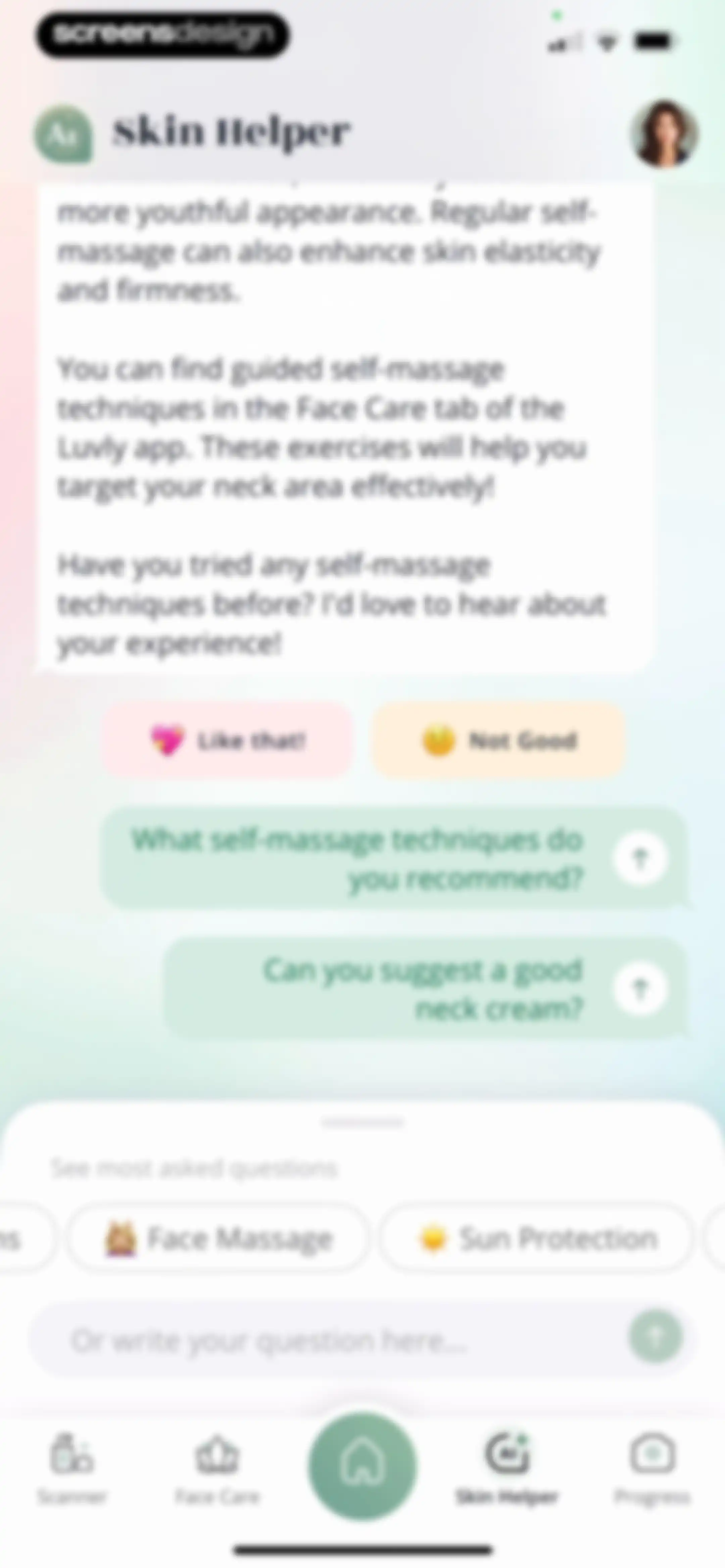Luvly: Face Yoga Exercises screen 165
