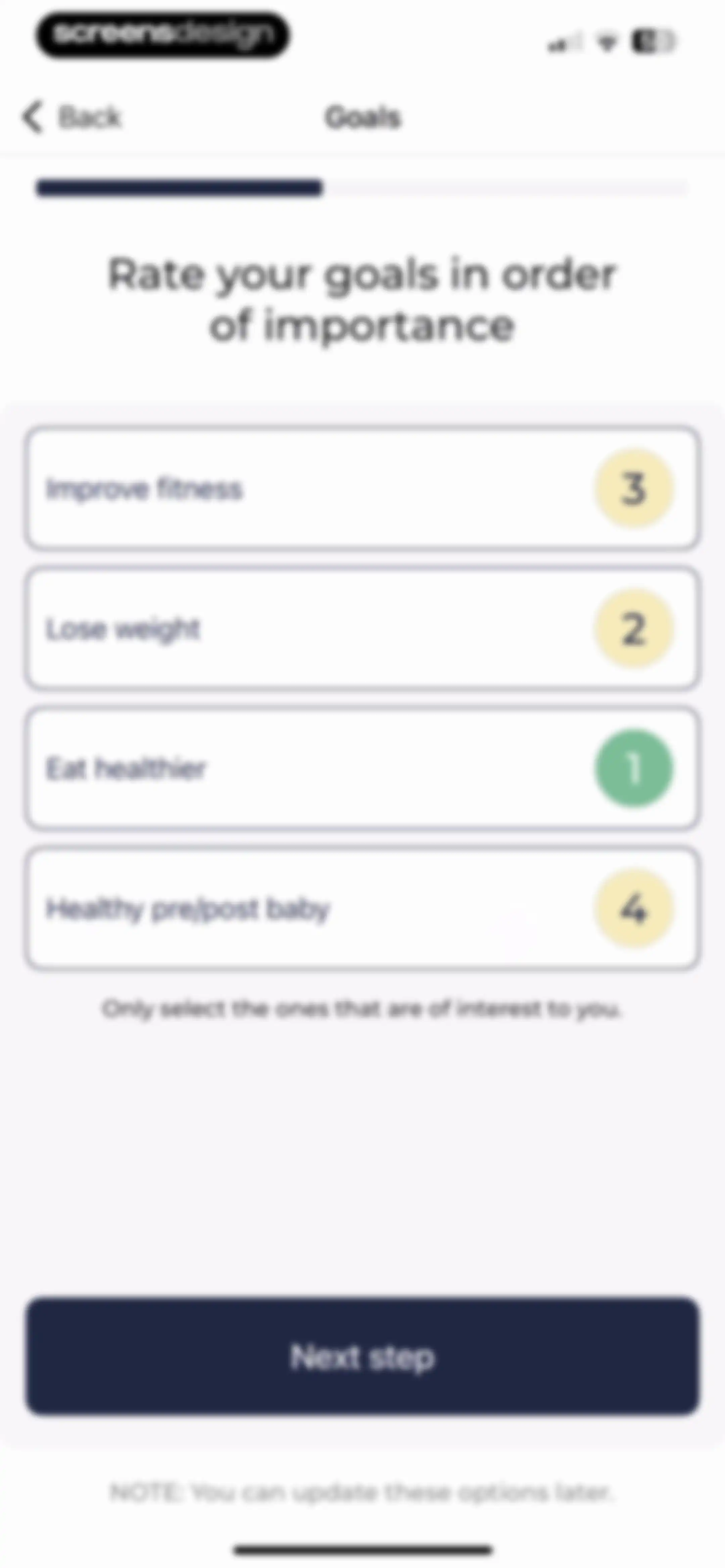 Results Wellness Lifestyle screen 22