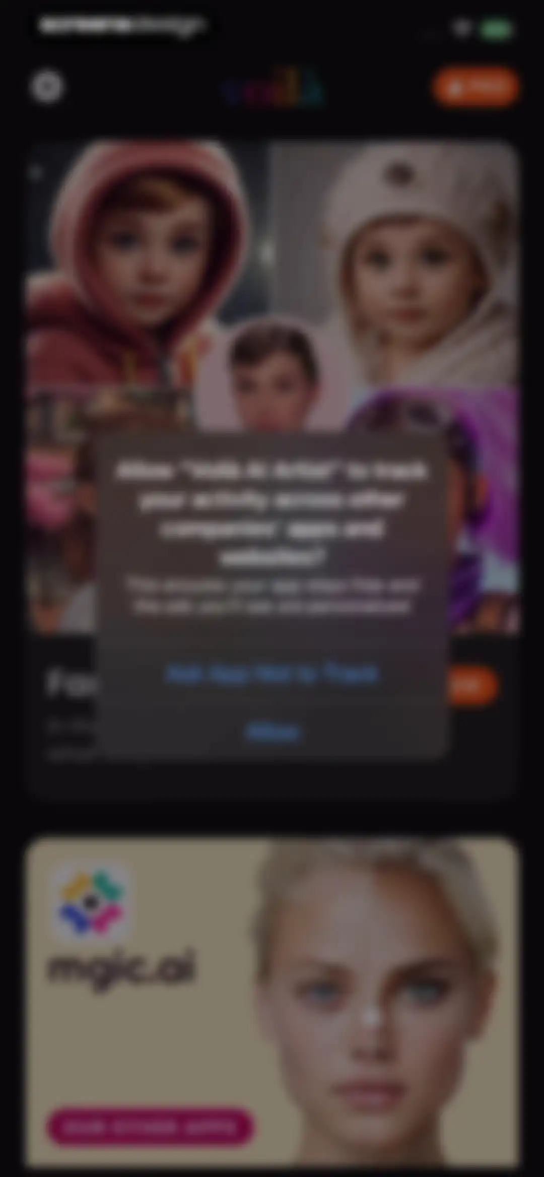 Voilà AI Artist Cartoon Filter screen 2