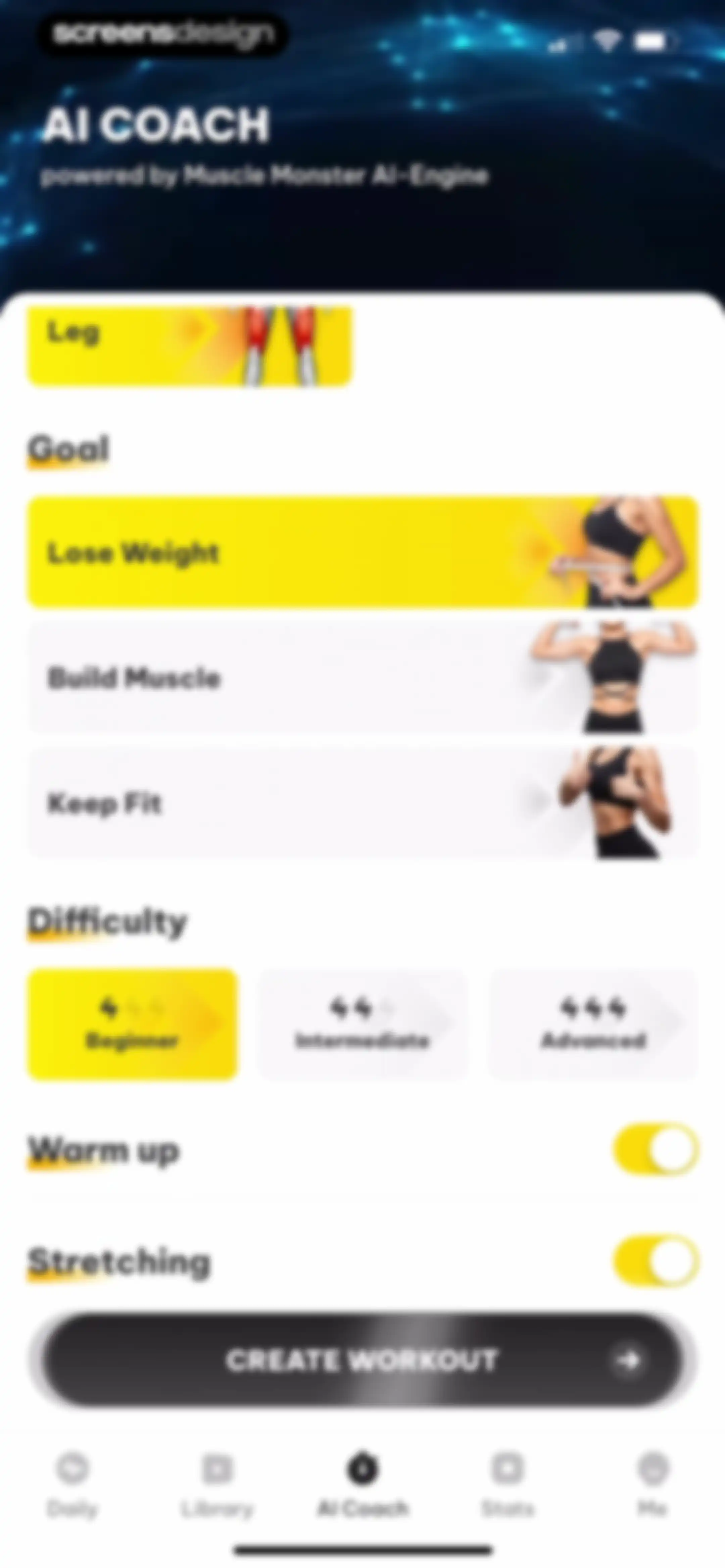 Muscle Monster Workout Planner screen 102