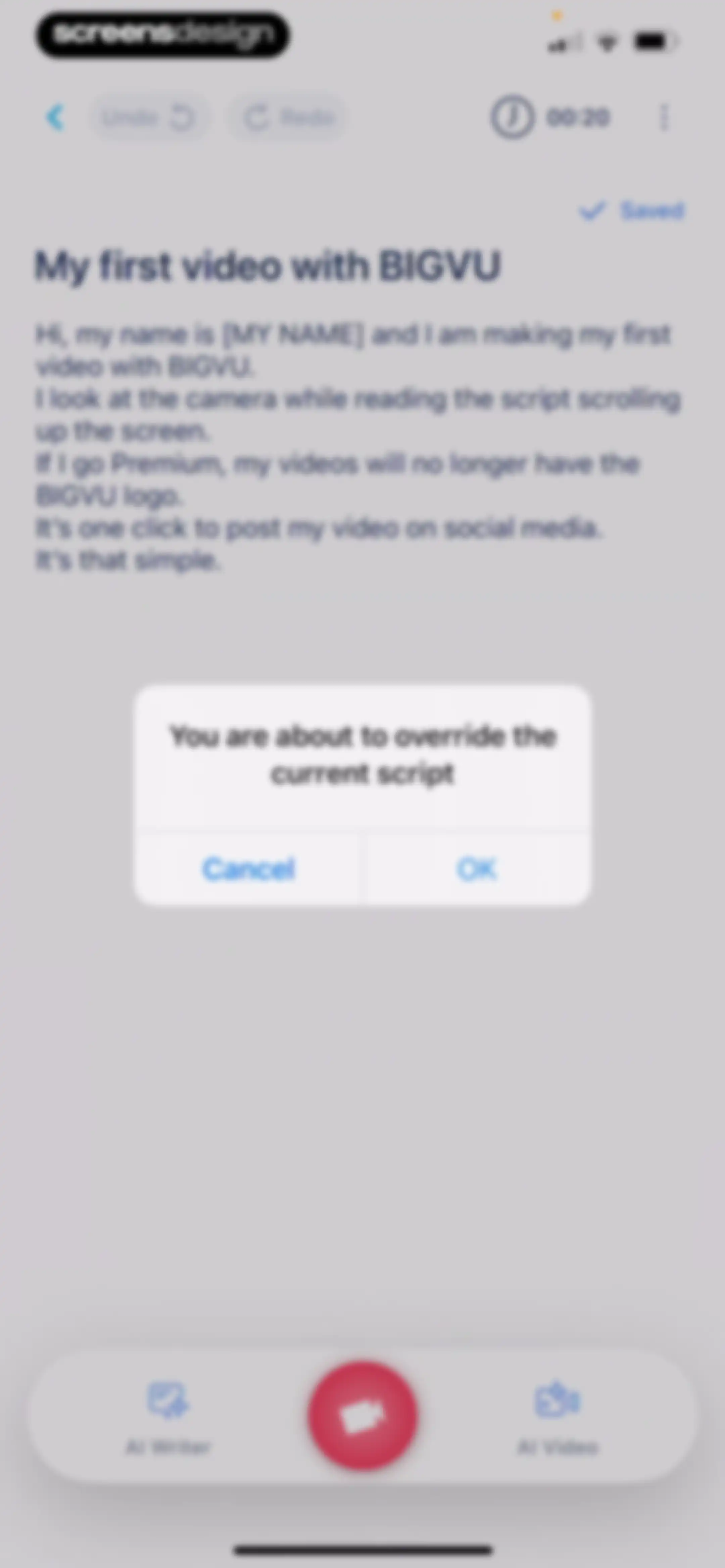 BIGVU Teleprompter Captions AI screen 97