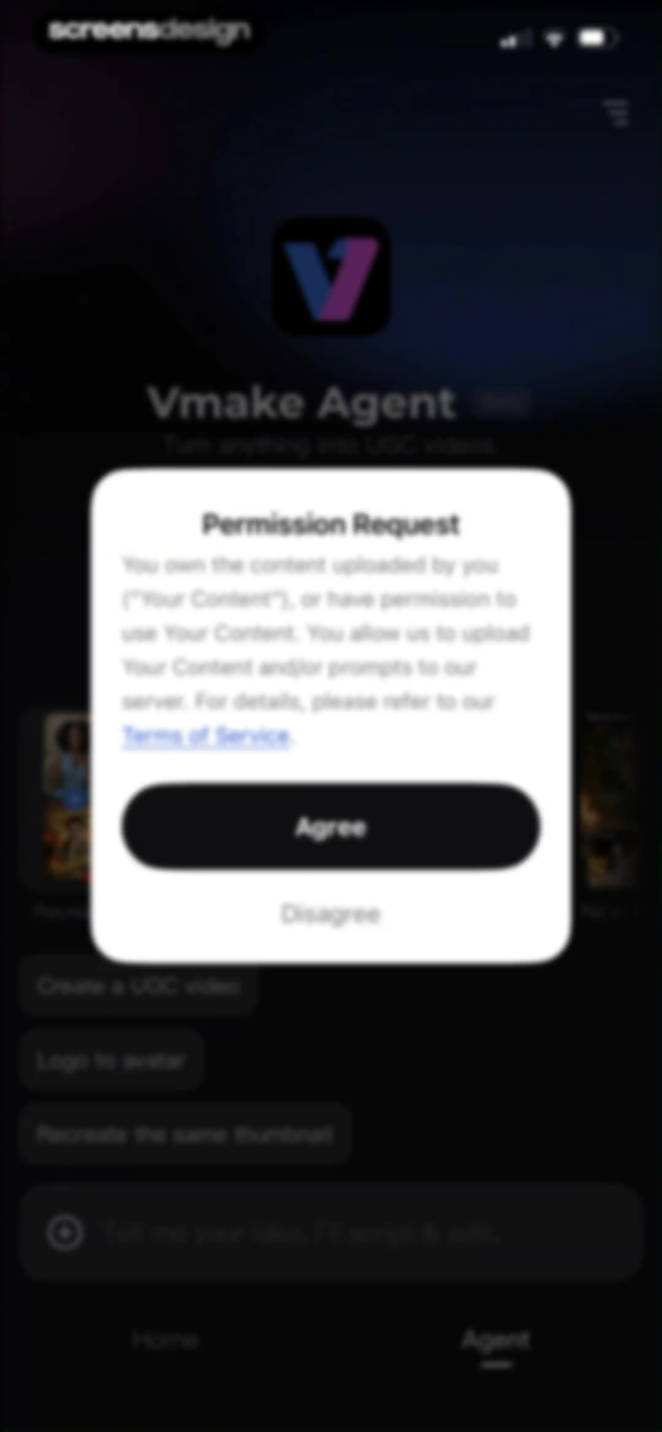 Vmake Labs: create viral video screen 133
