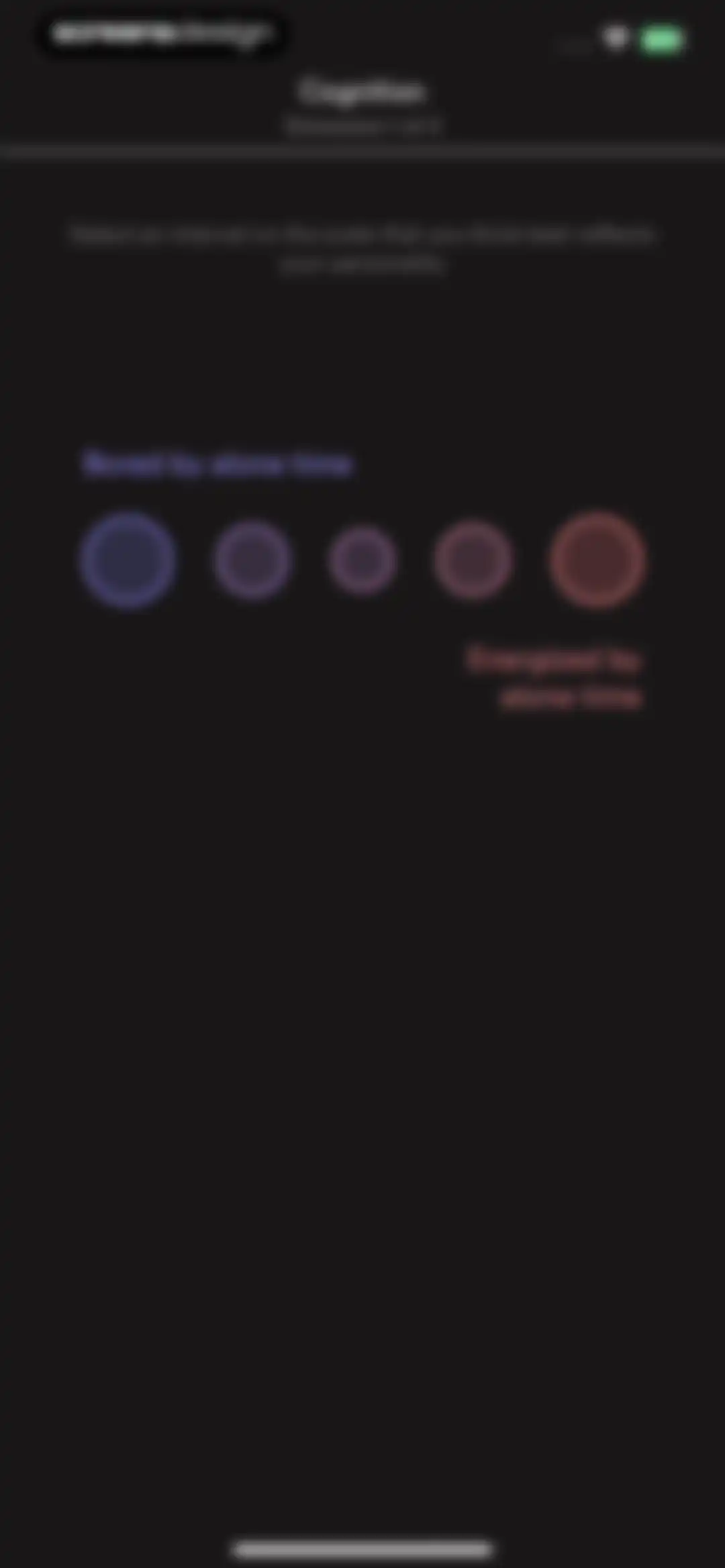 Dimensional: Personality Test screen 15