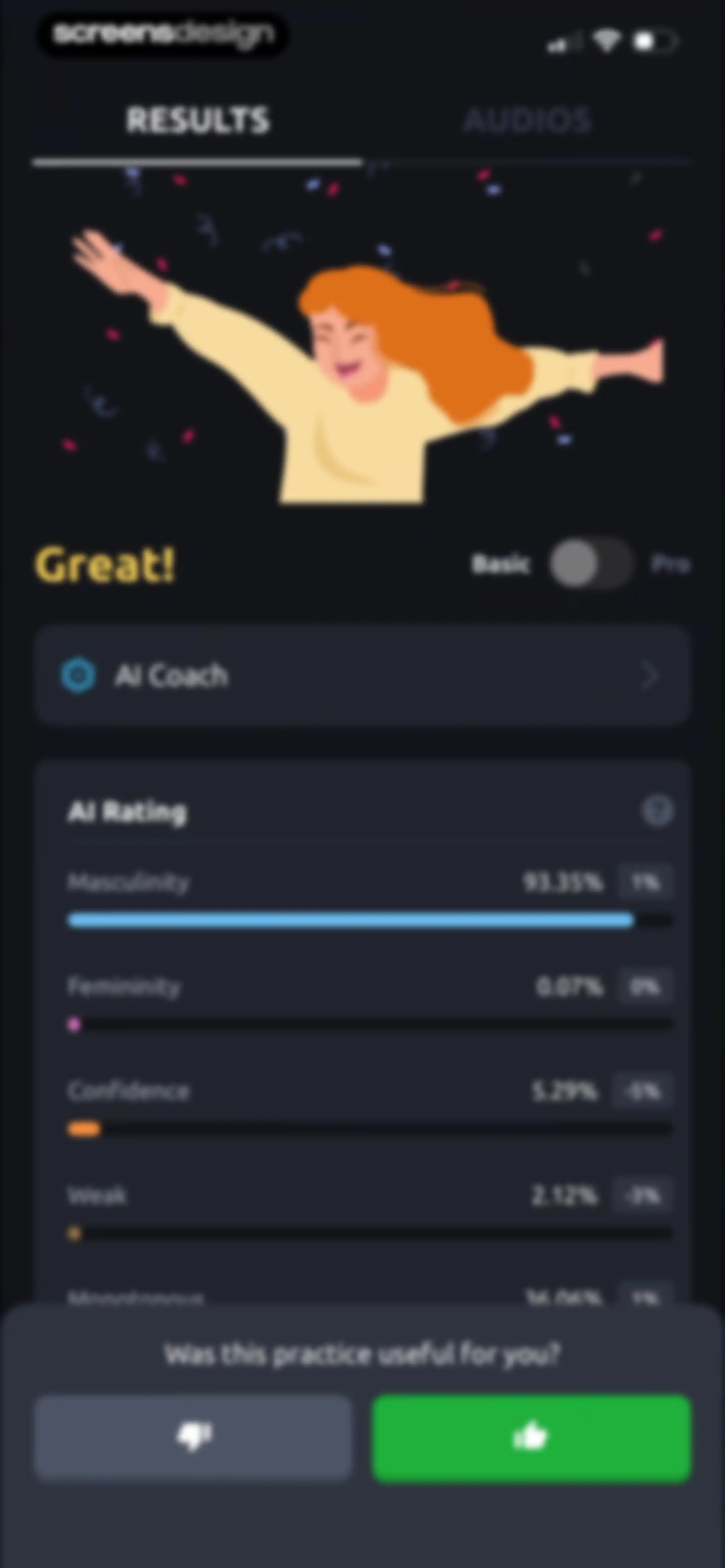 Vocal Image: AI Speaking Coach screen 116