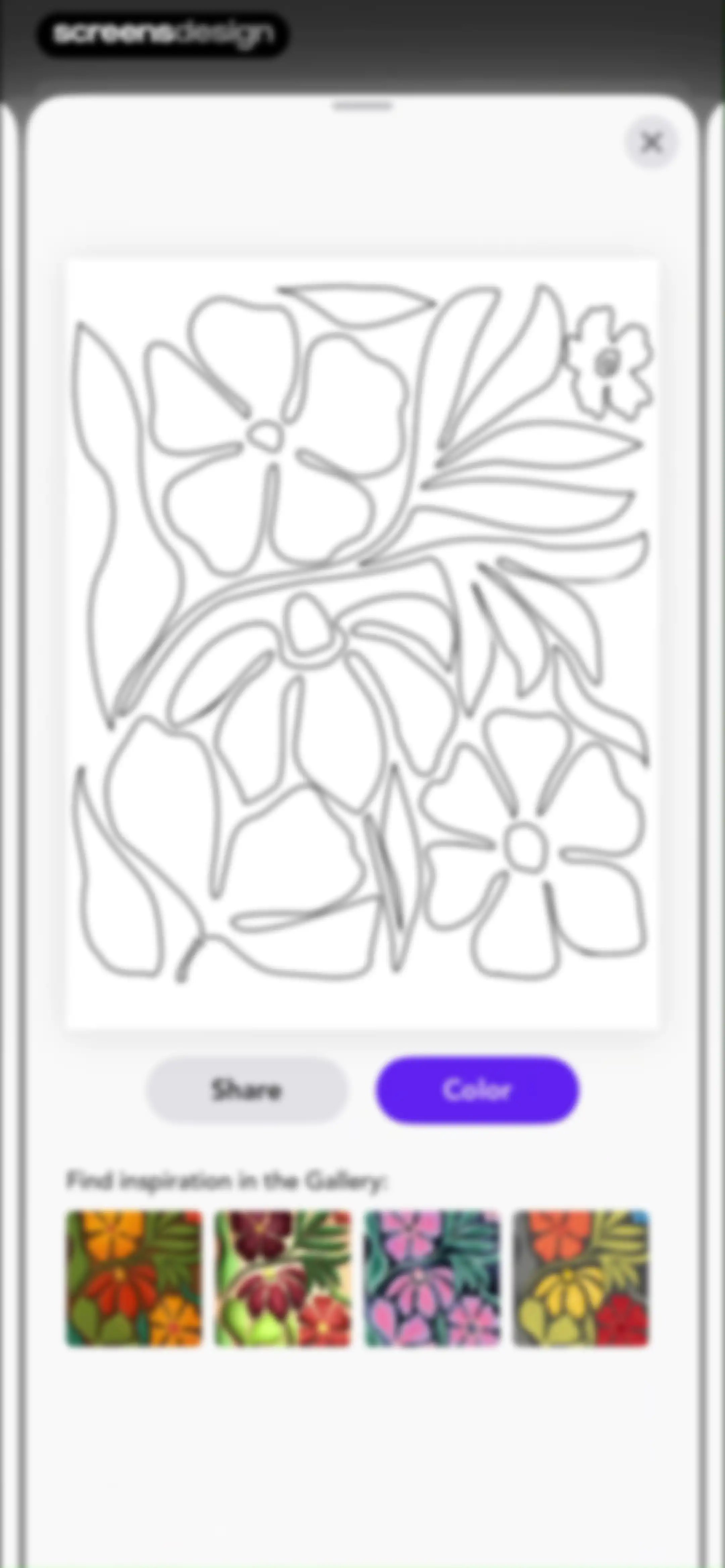 Adult Coloring Book - Pigment screen 53