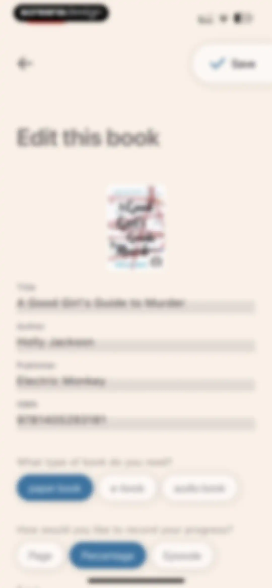 Bookmory - reading tracker screen 99