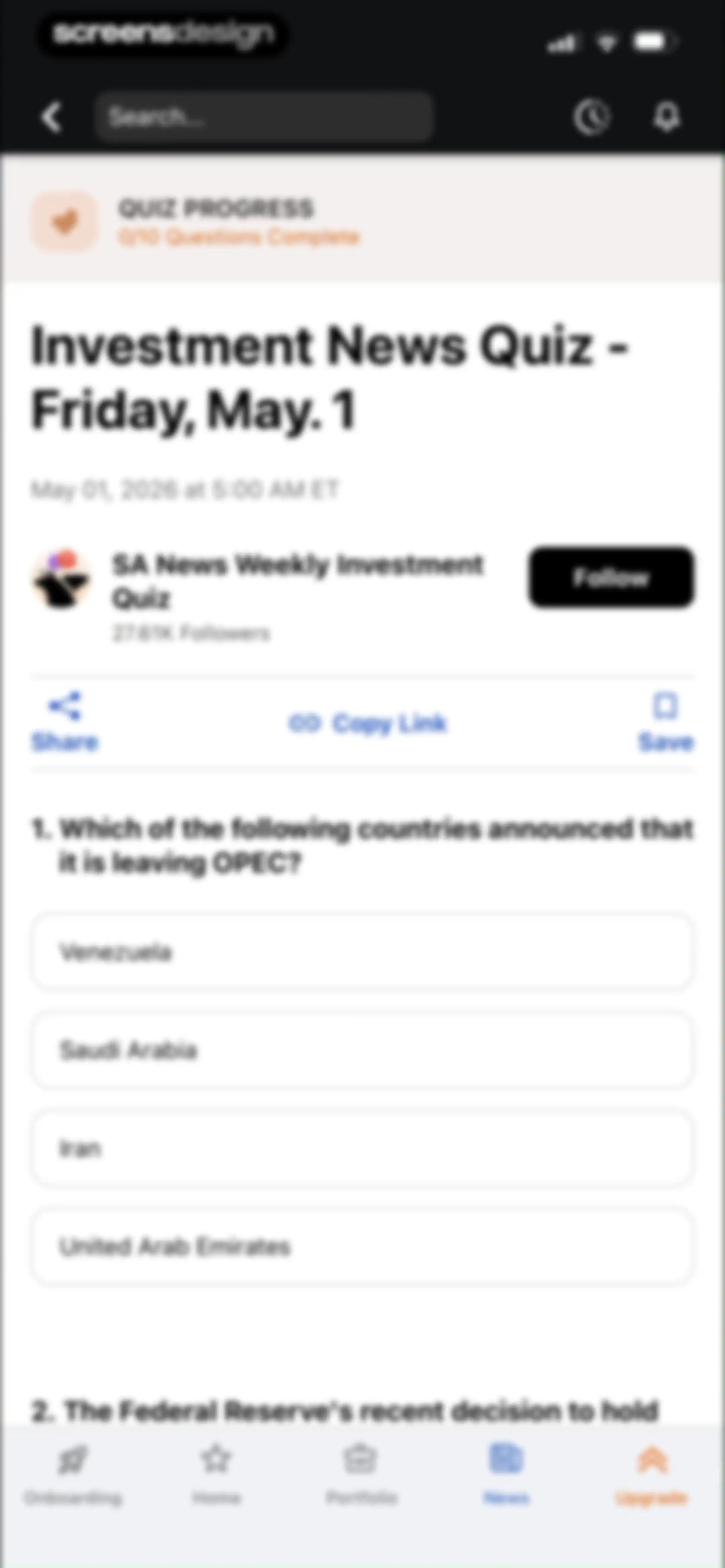 Seeking Alpha: News & Analysis screen 100