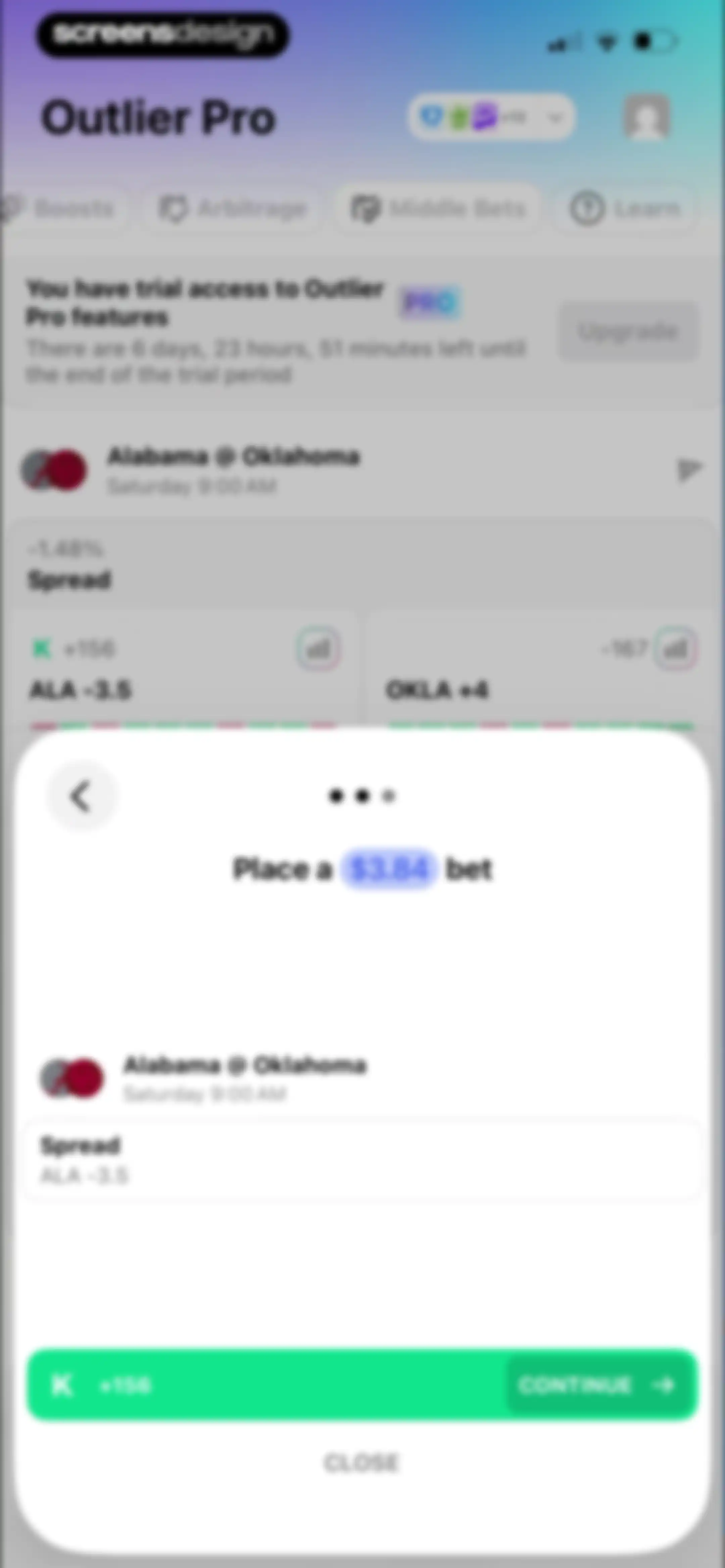 Outlier: Smart Sports Betting screen 106