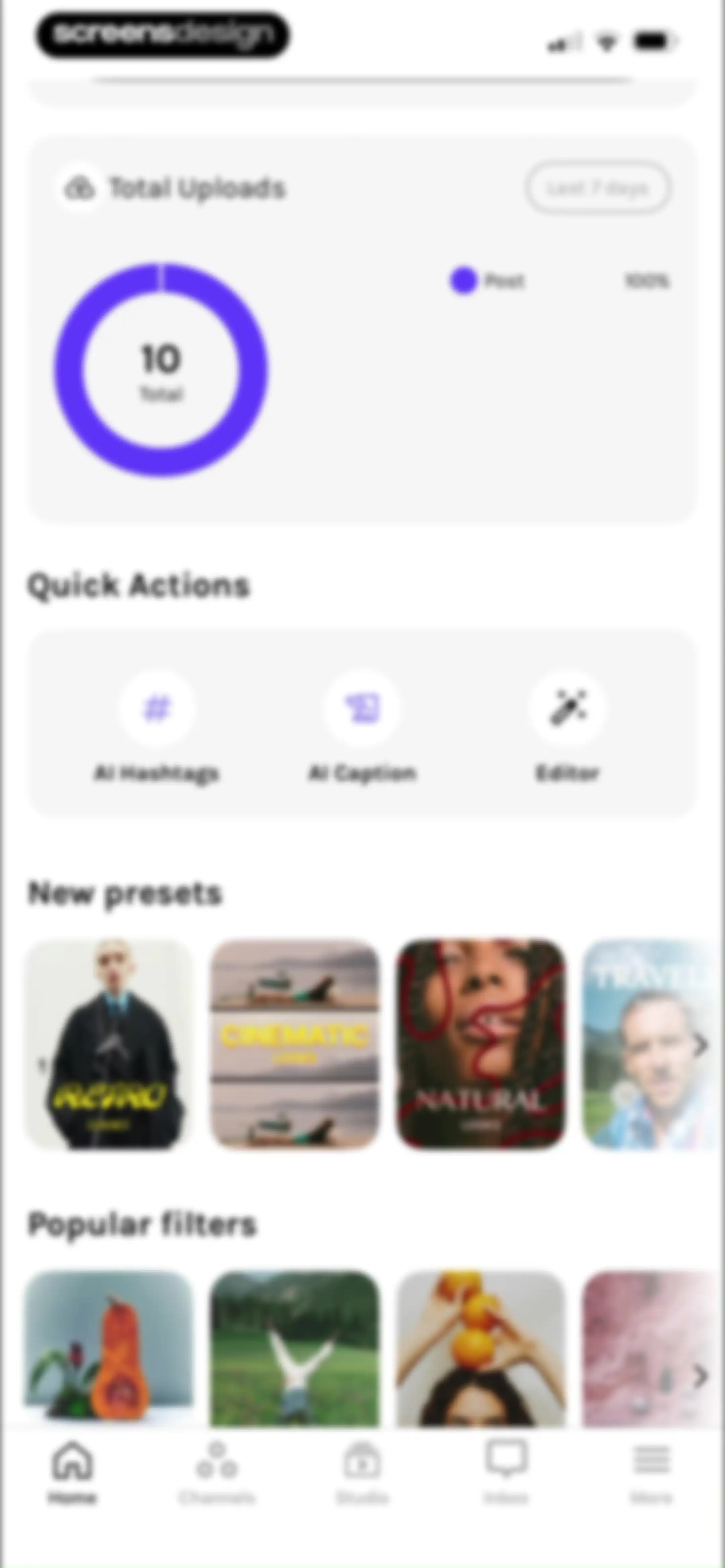 UNUM — Layout & Feed Preview screen 123
