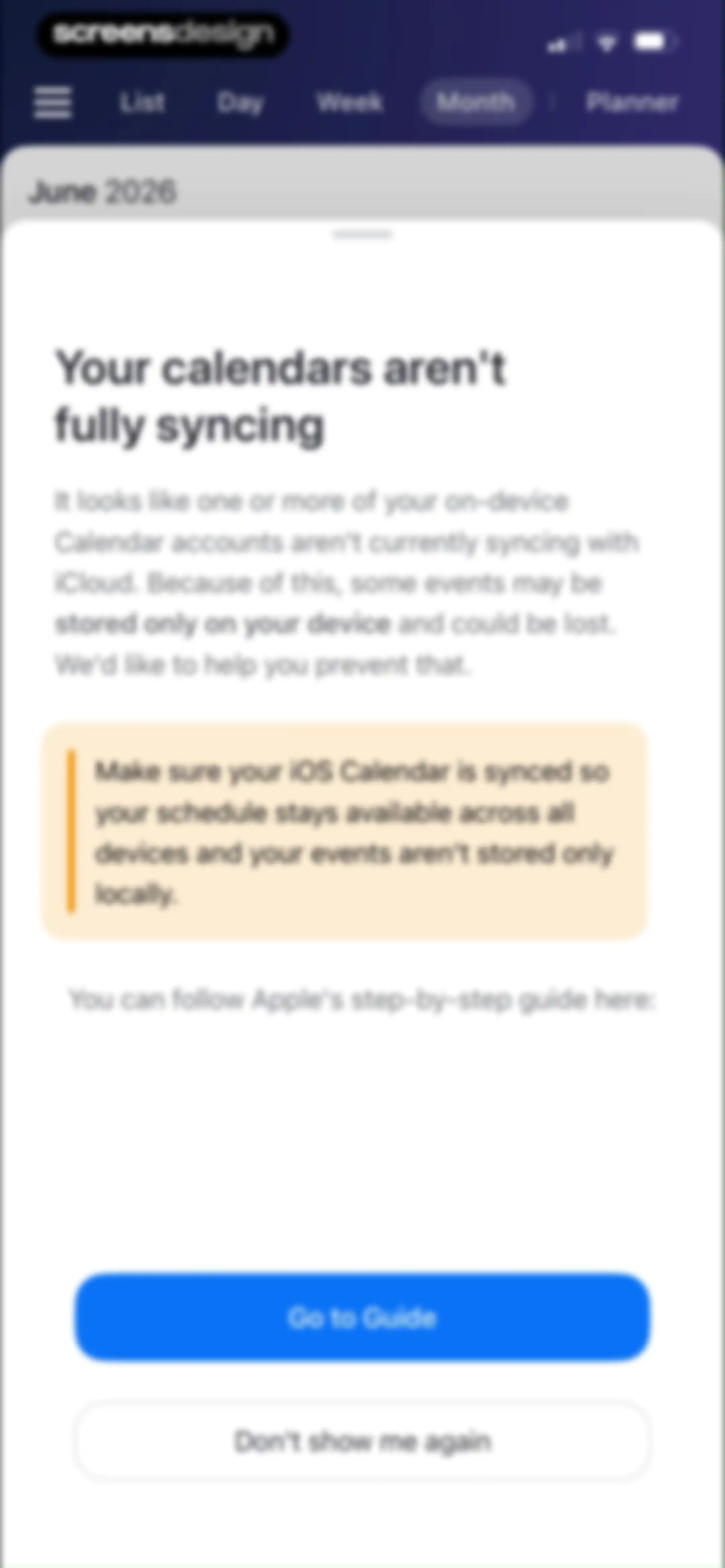 Calendars: Schedule Planner screen 16
