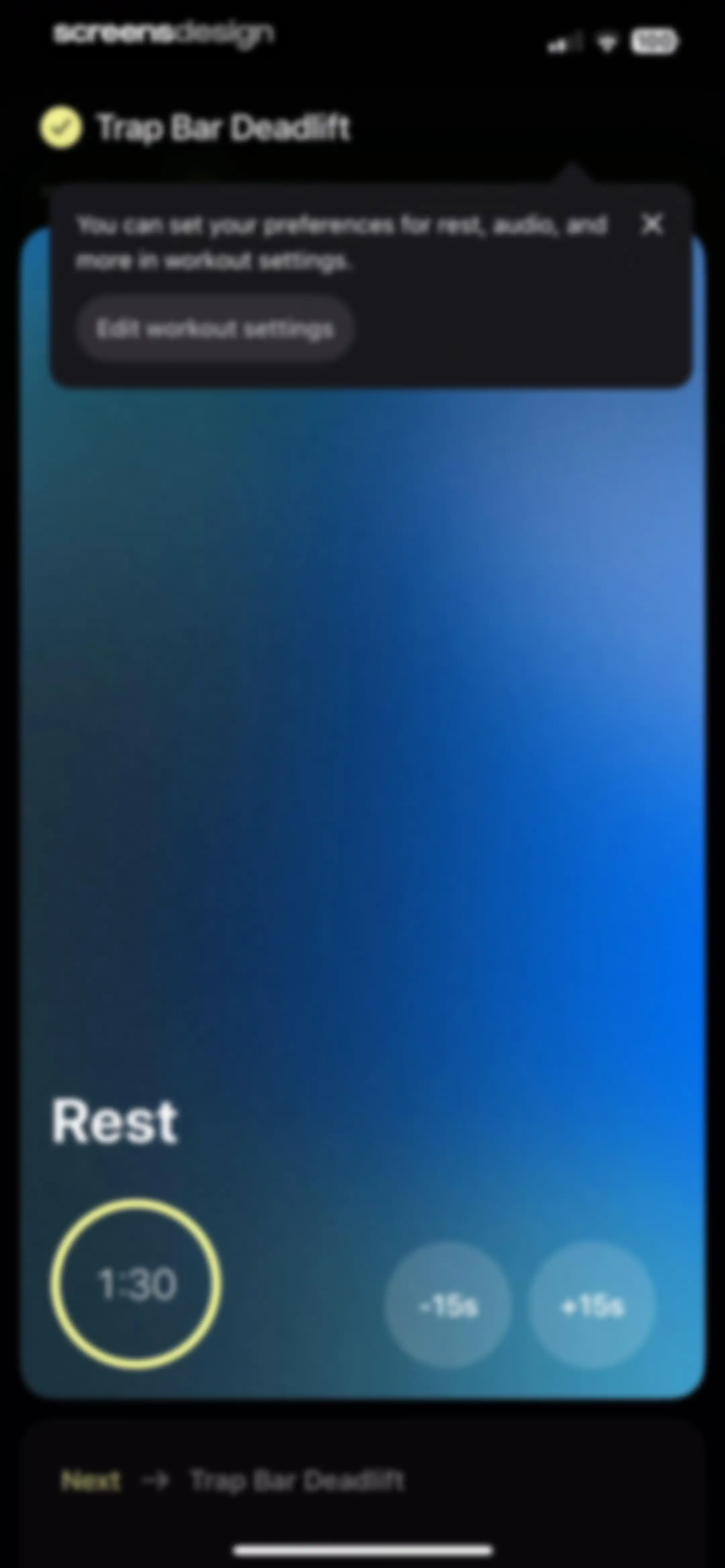 Peloton Strength+ screen 71