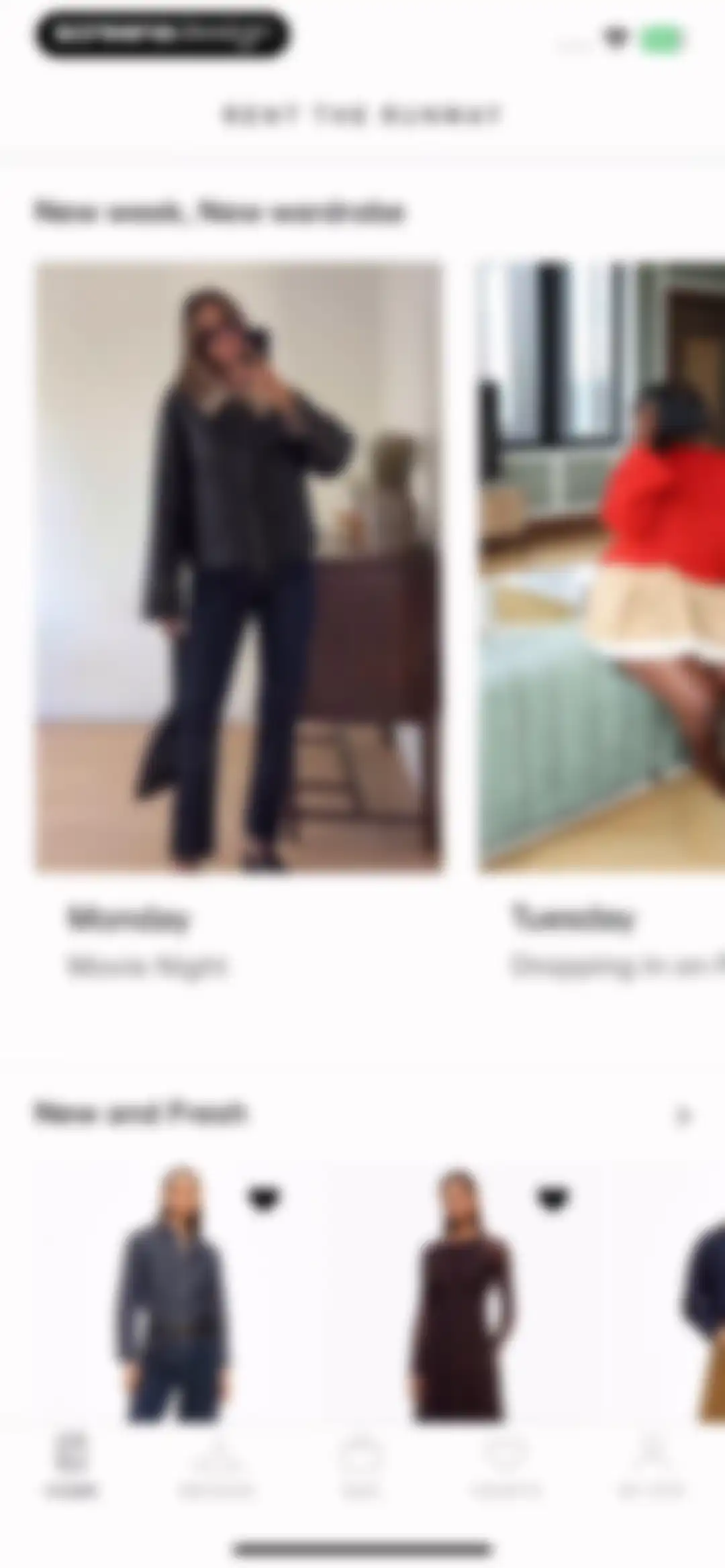 Rent the Runway (RTR) screen 49