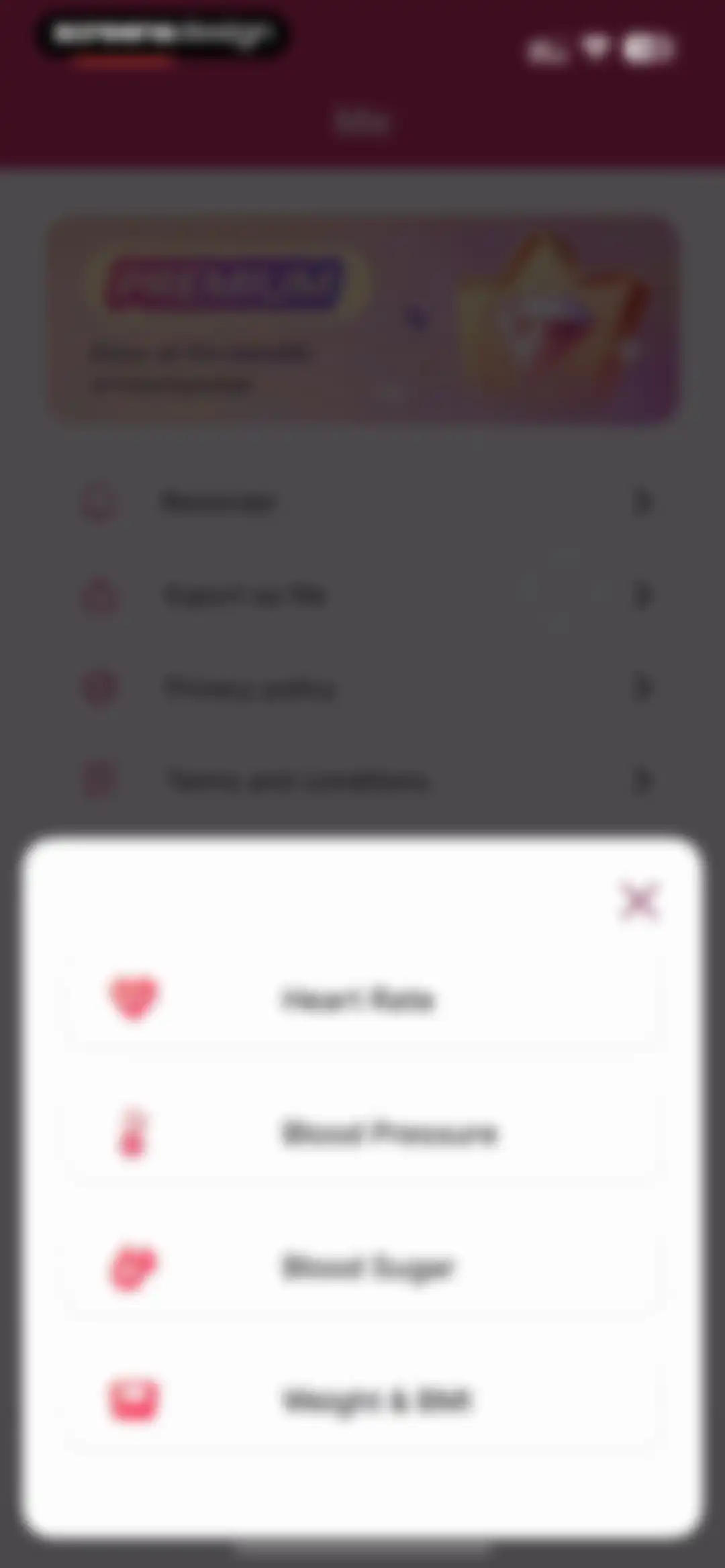 Blood Pressure-Monitor Tracker screen 99