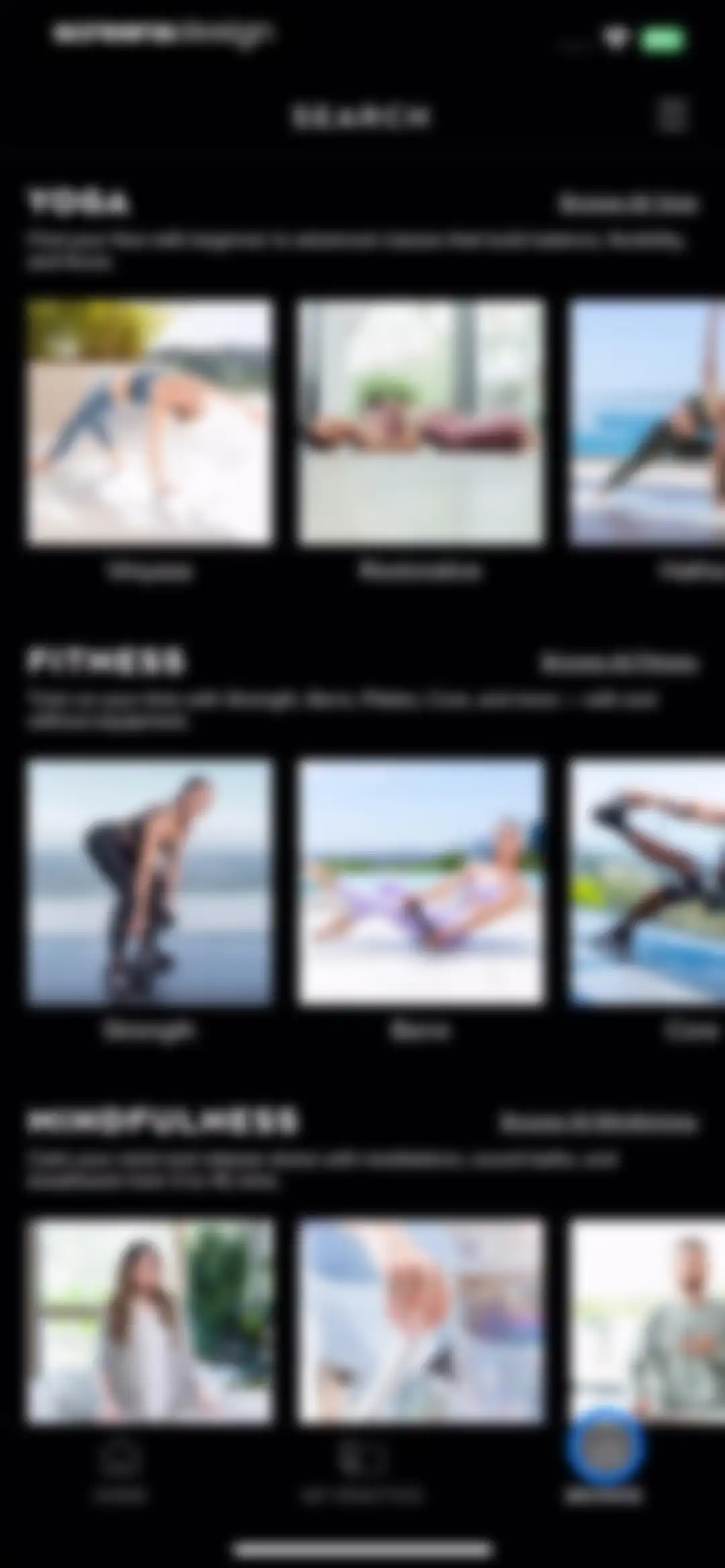 ALO Wellness Club screen 101