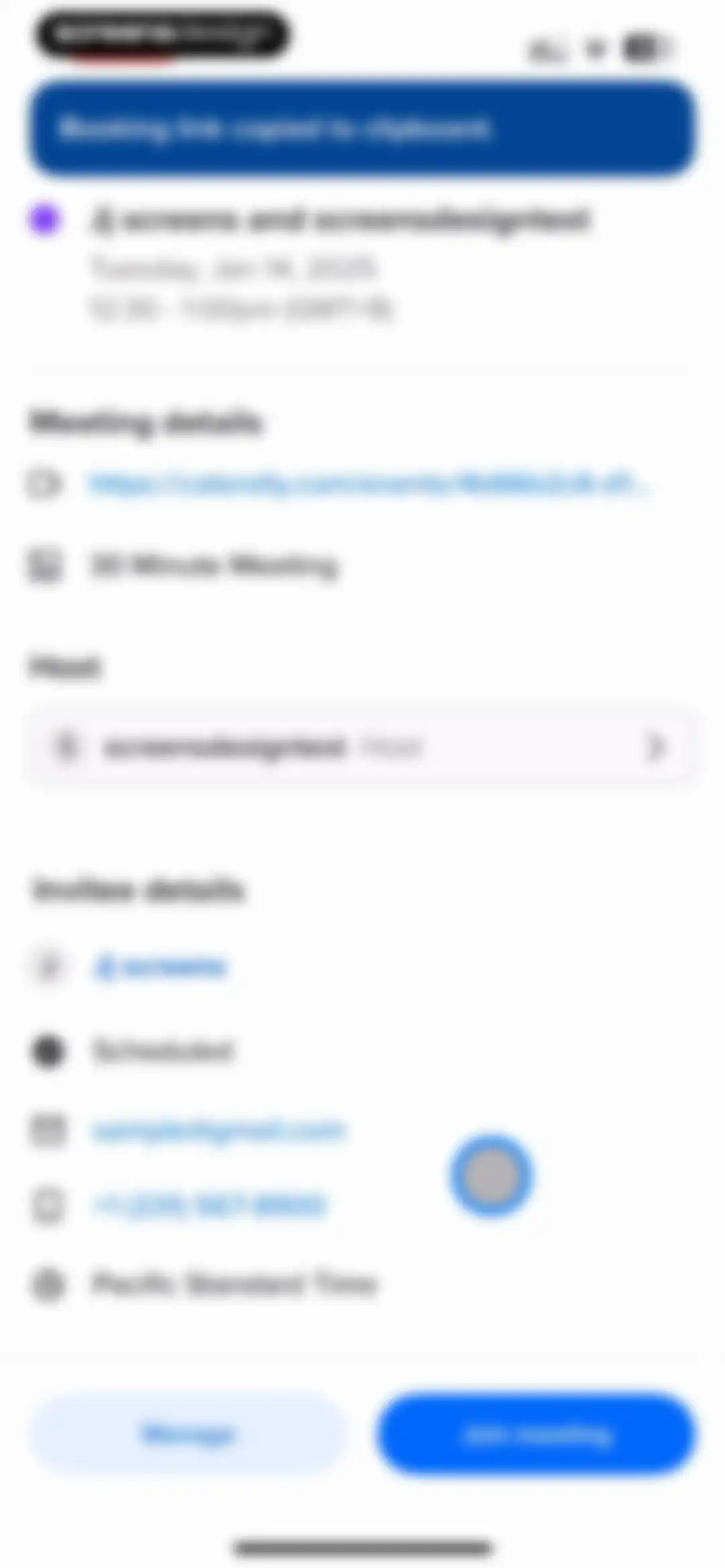Calendly Mobile screen 78