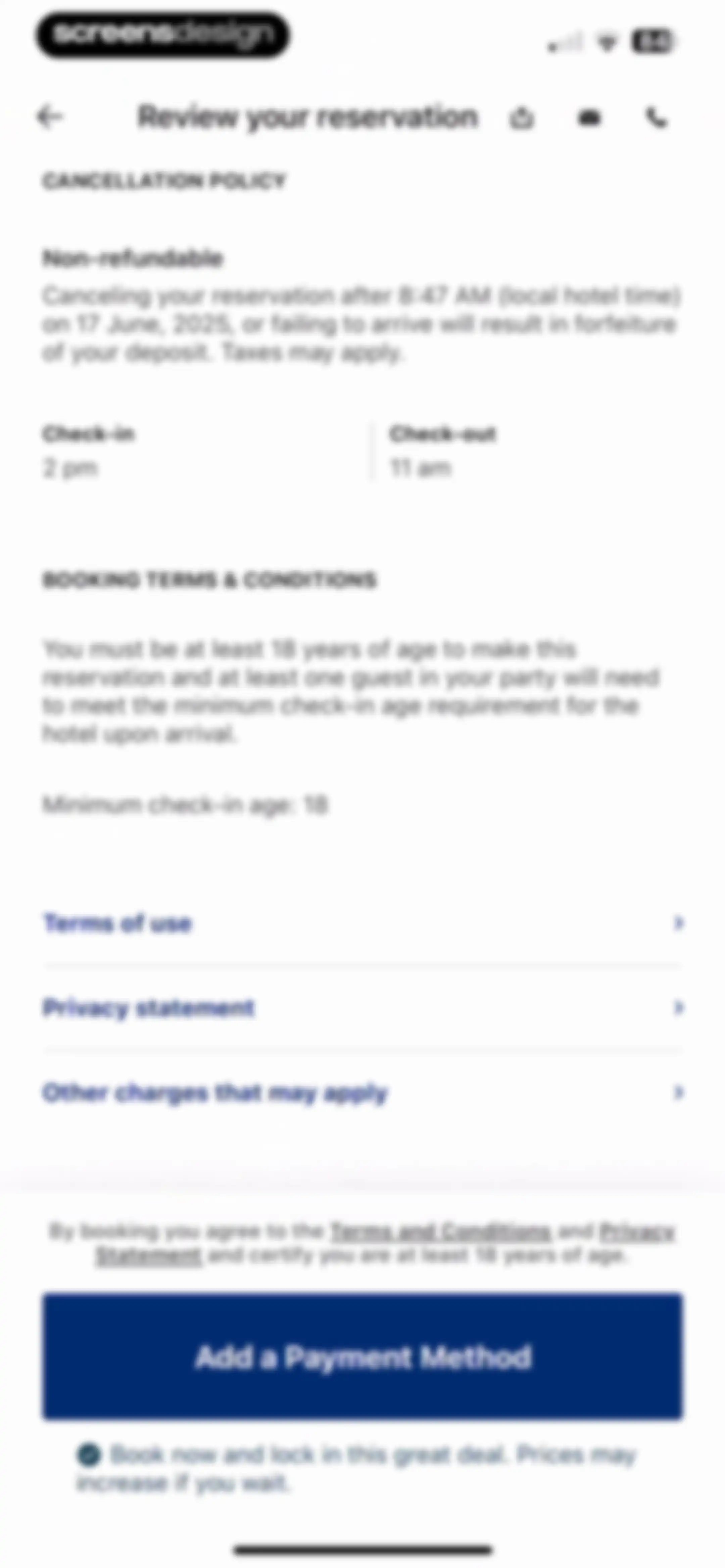 IHG One Rewards: Book Hotels screen 135