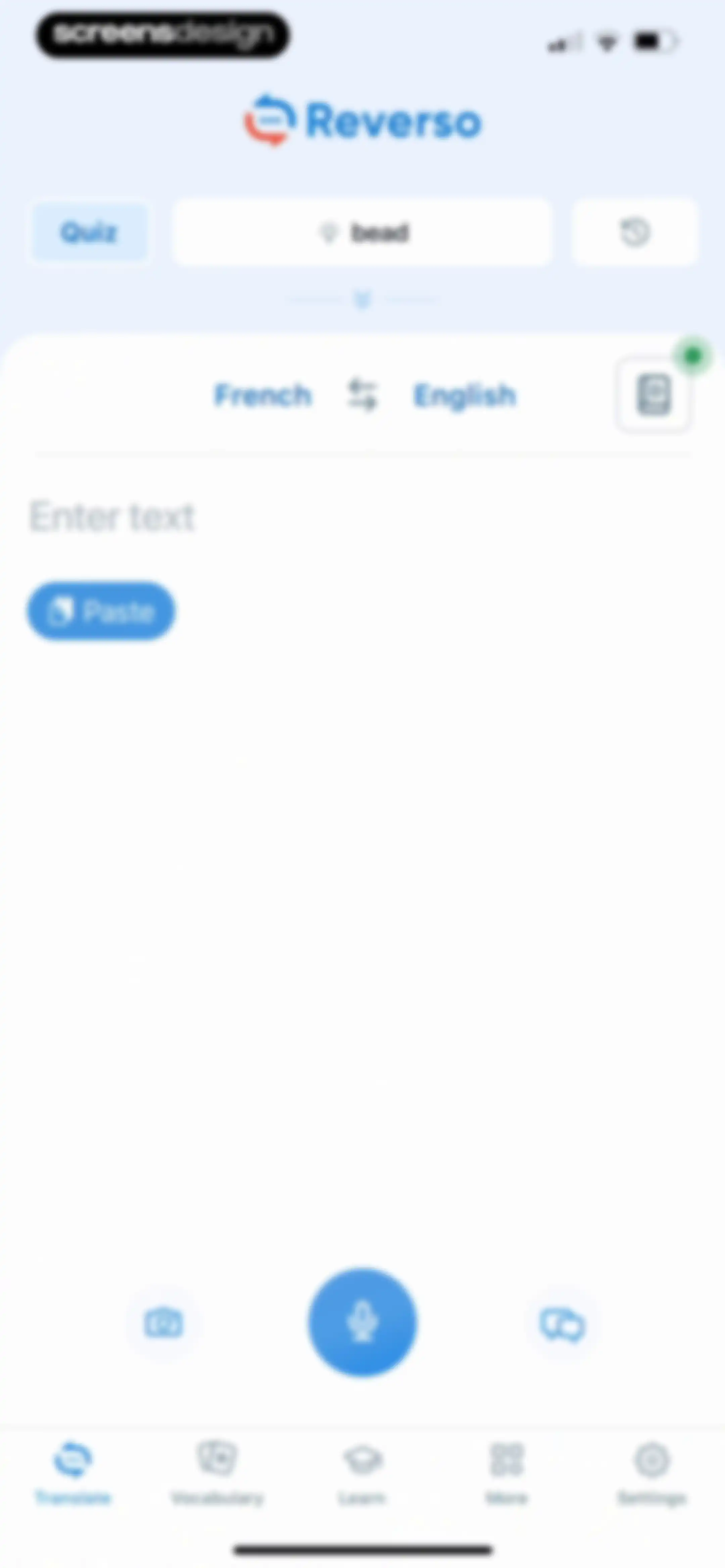 Reverso translate and learn screen 43