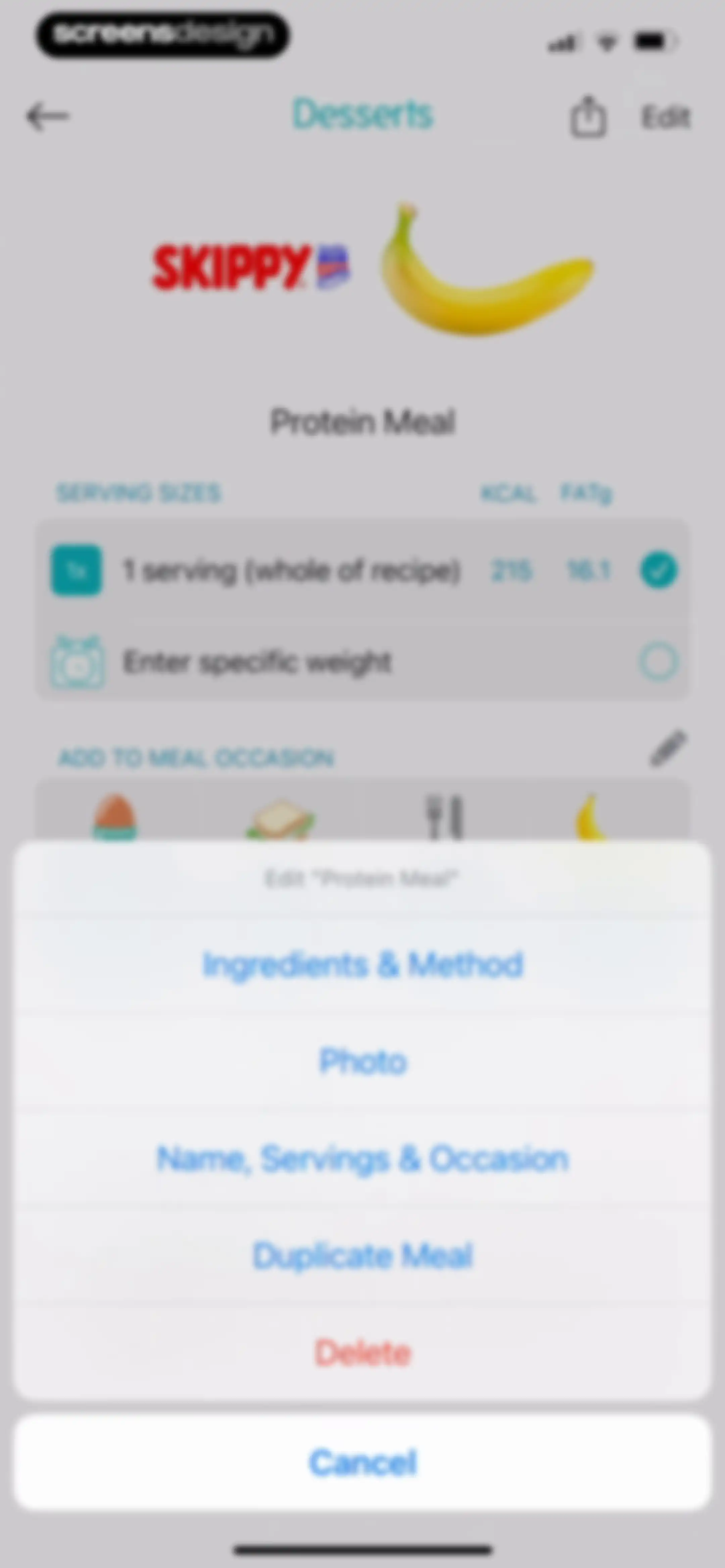 Calorie Counter + screen 101