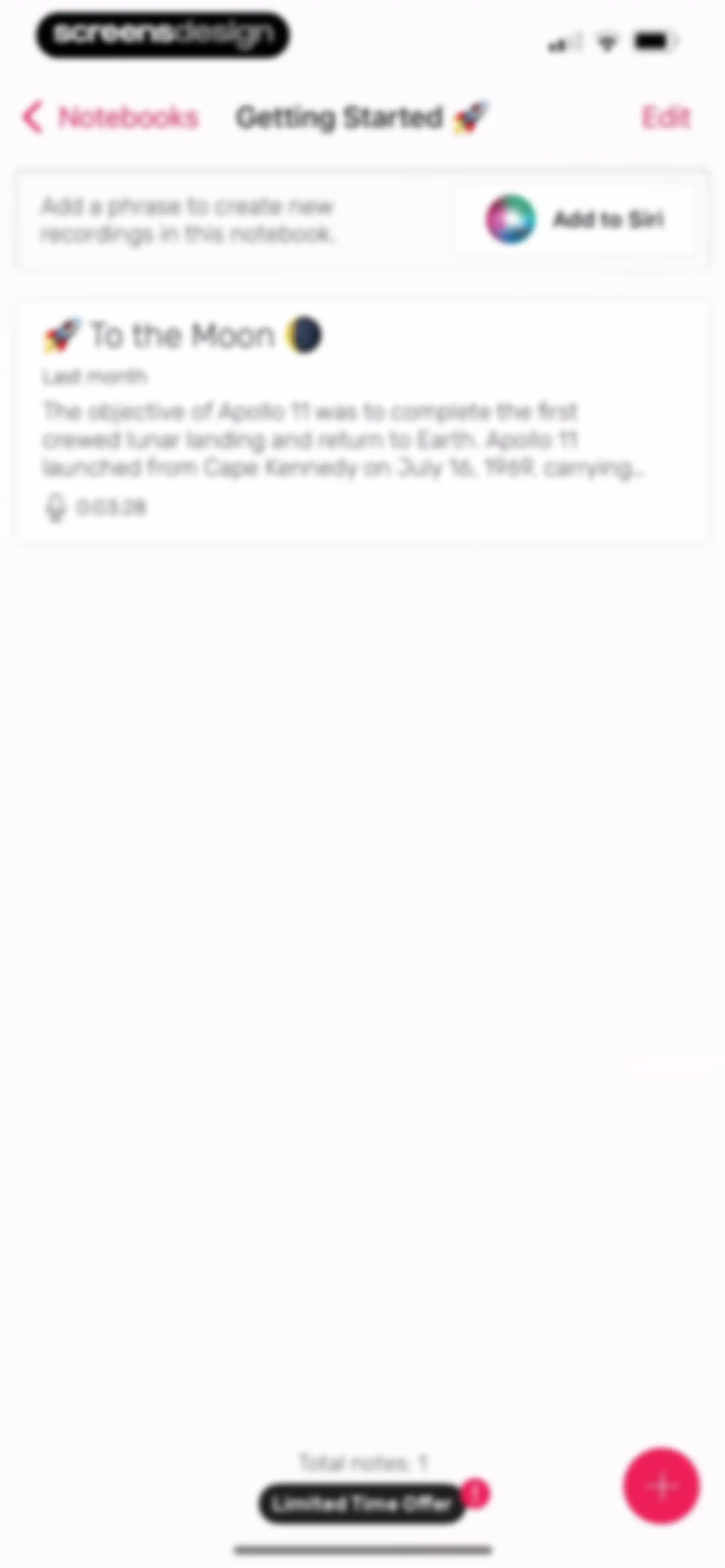 Noted: Record & AI Transcribe screen 61