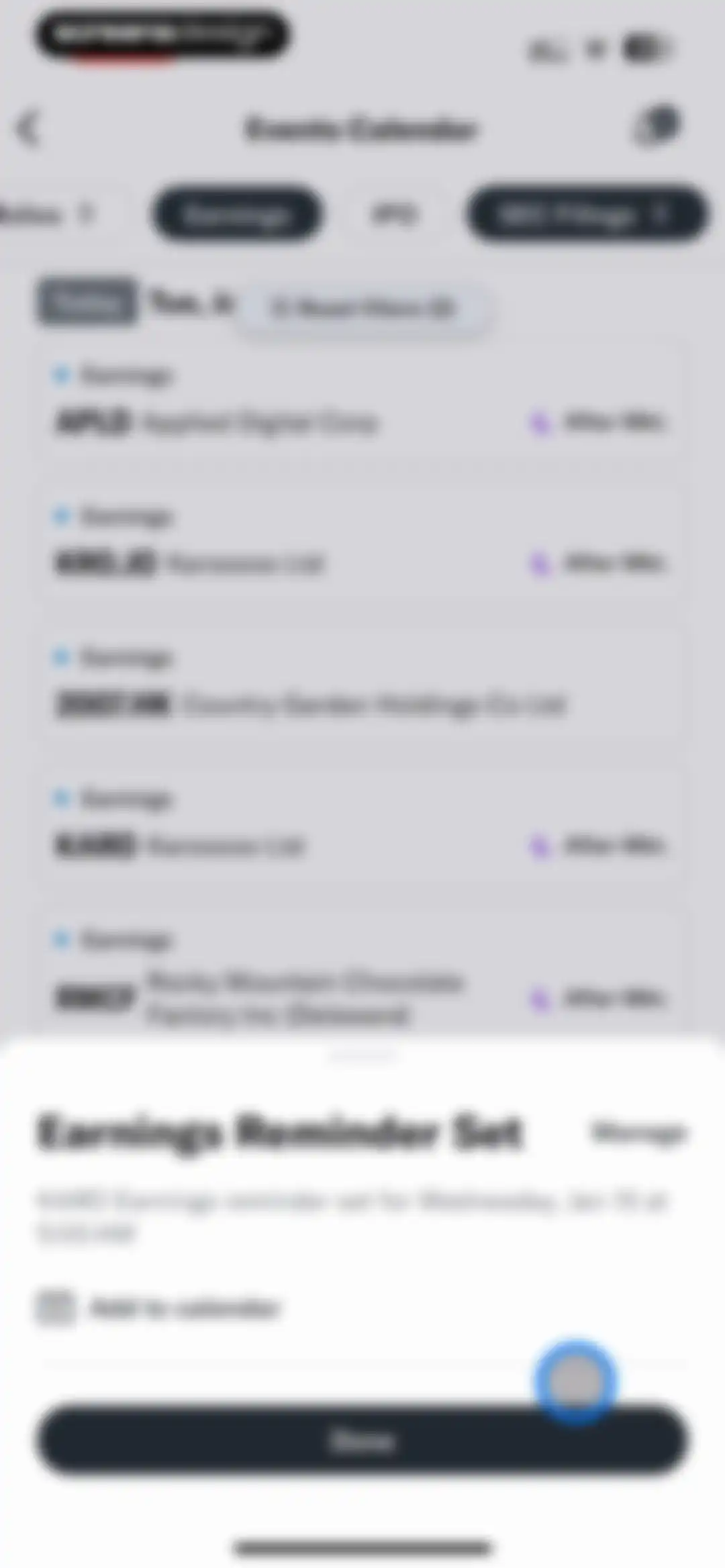 Yahoo Finance: Stocks, Markets screen 144