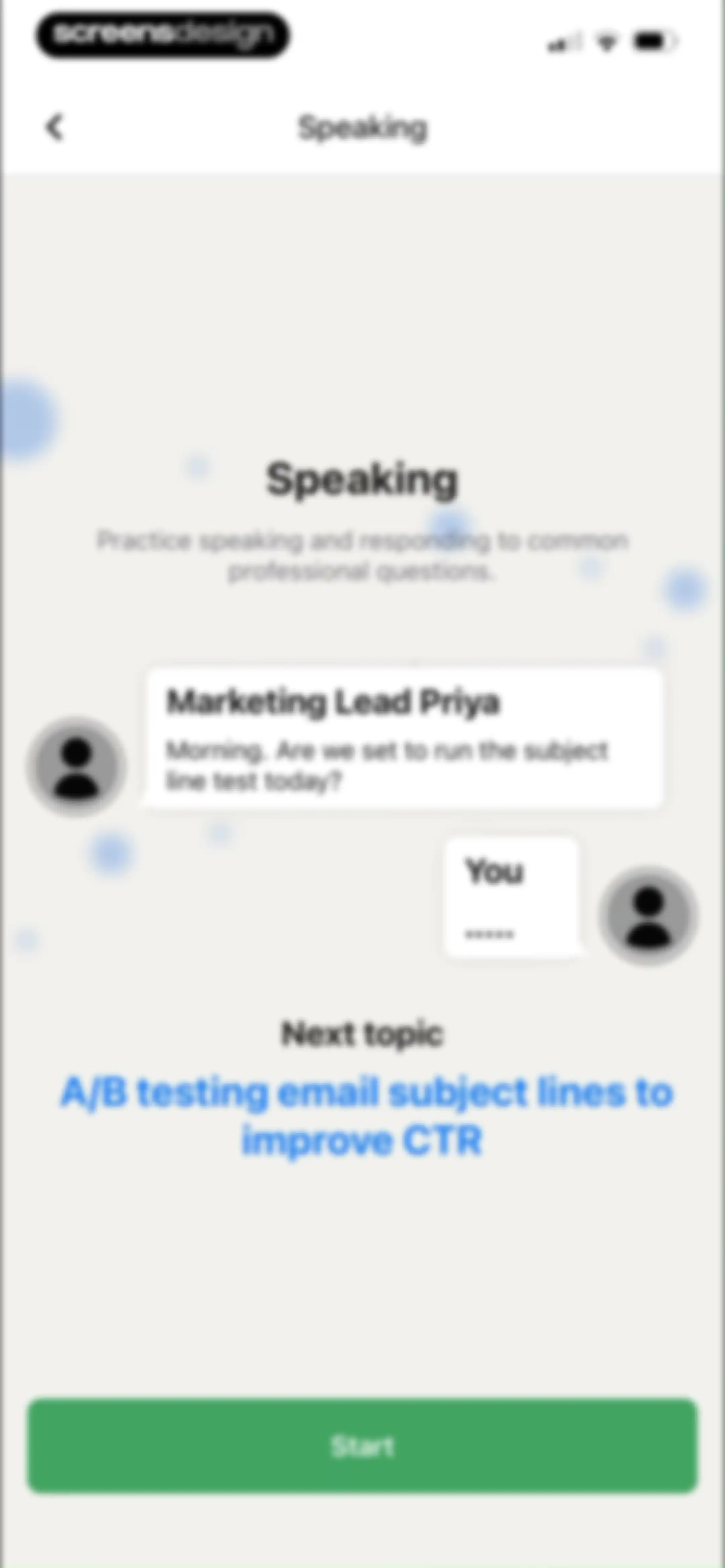 PeakTalk: Job-specific English screen 63