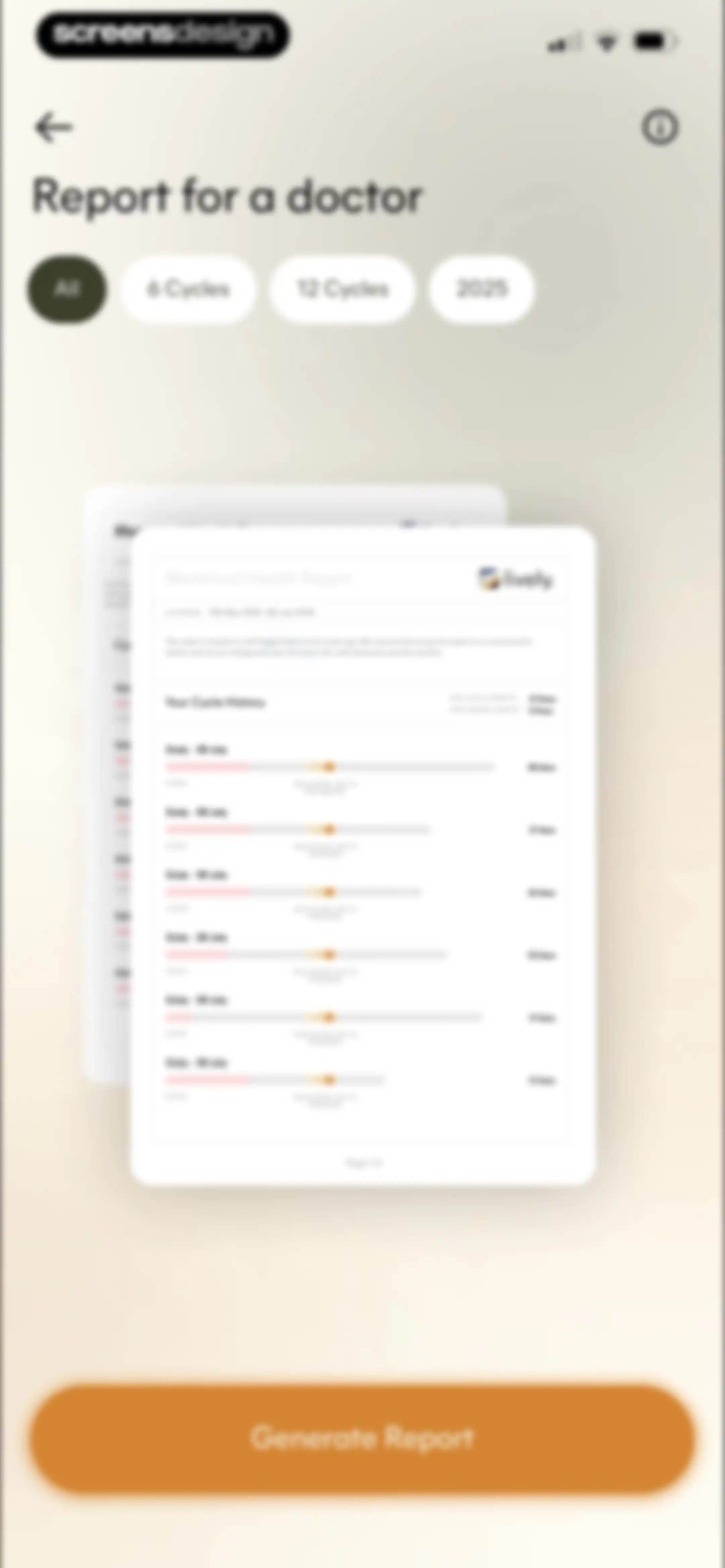 Lively - Period Tracker, Cycle screen 106