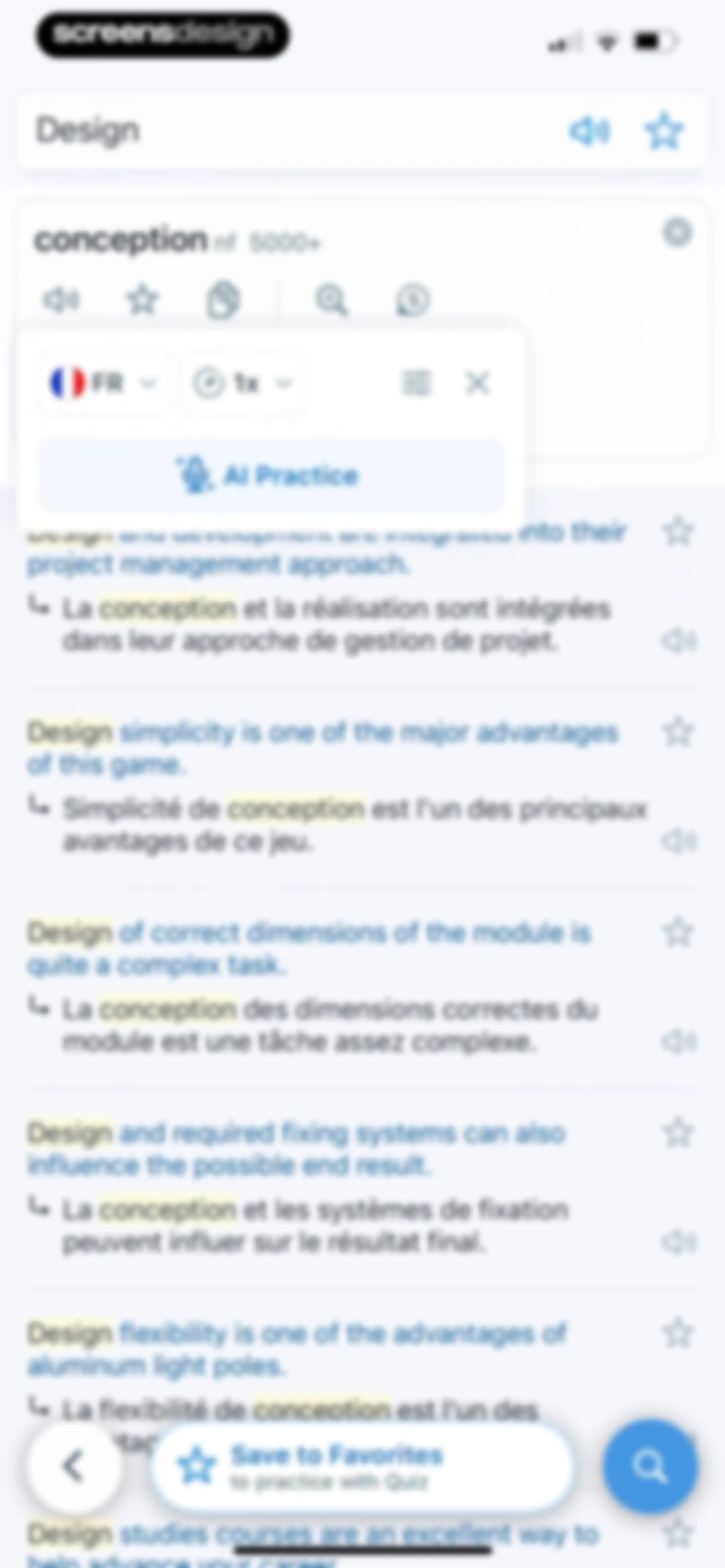 Reverso translate and learn screen 21