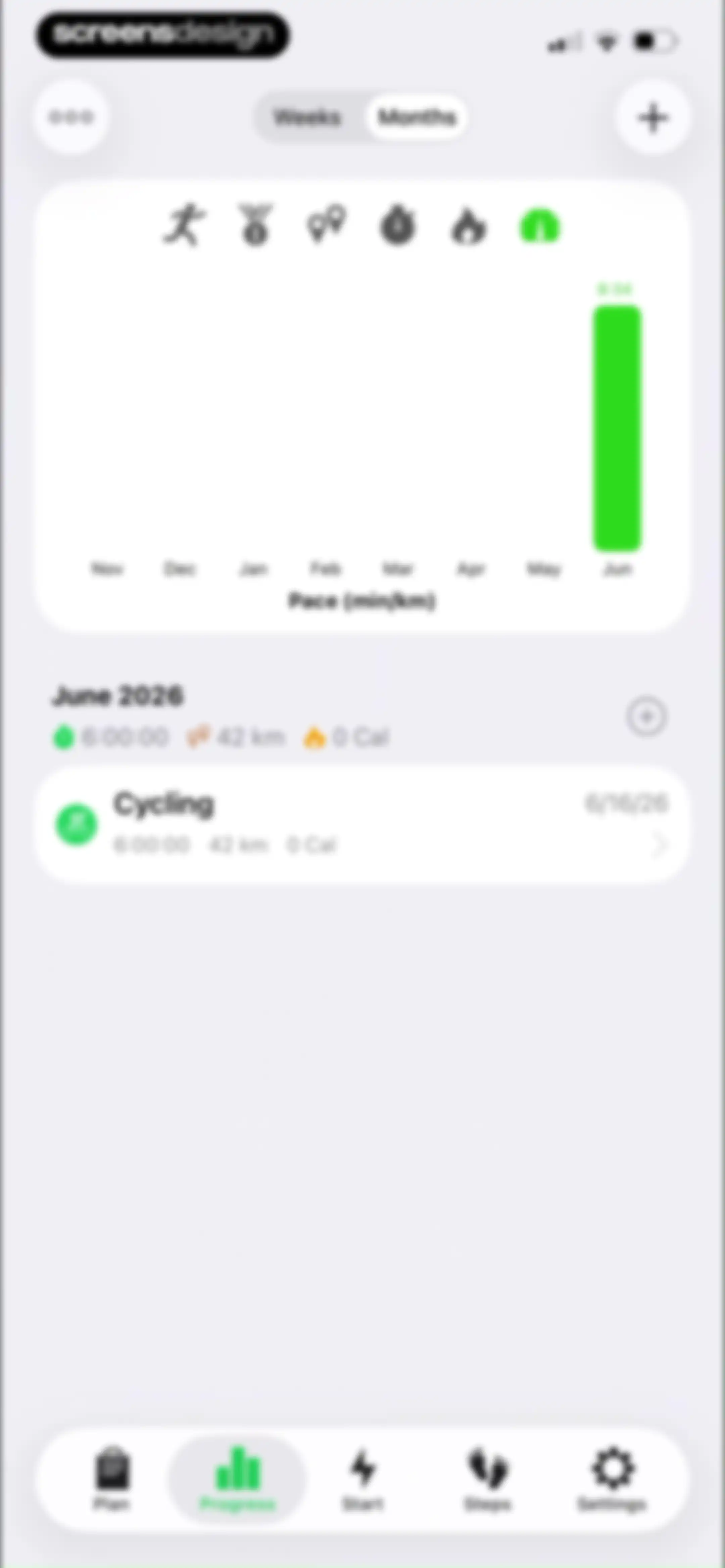 Running Walking Tracker Goals screen 70