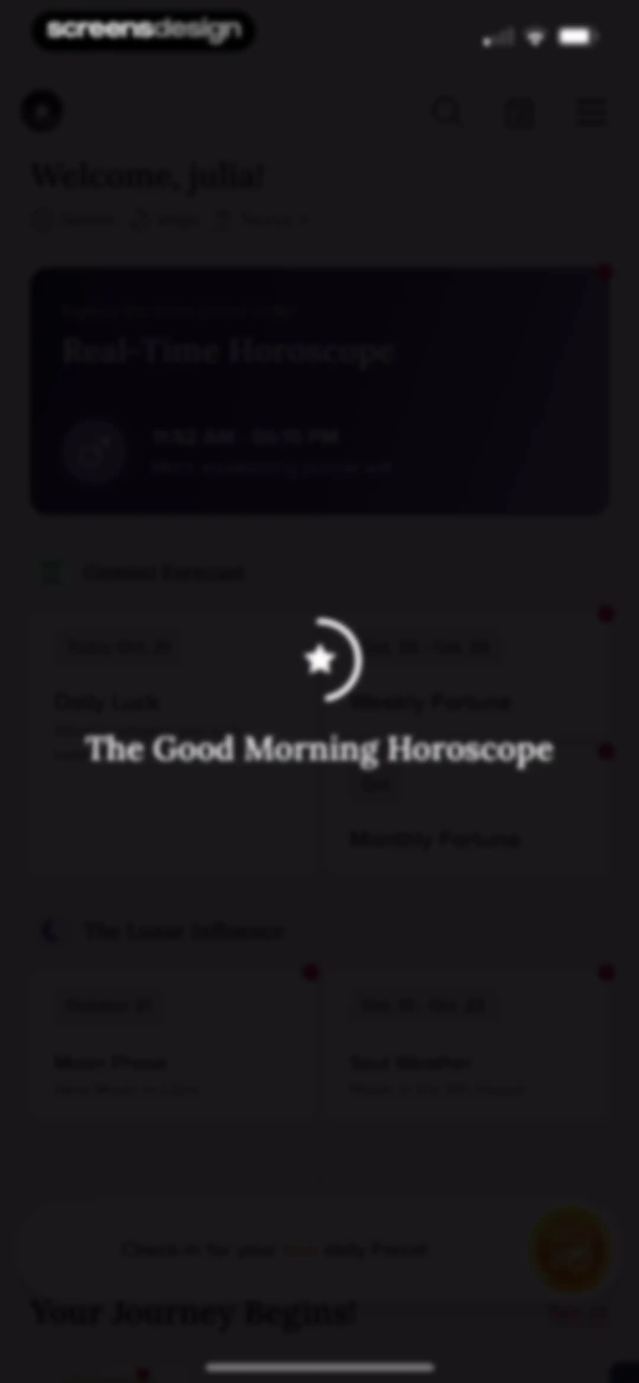 FORCETELLER: Daily Horoscope screen 49