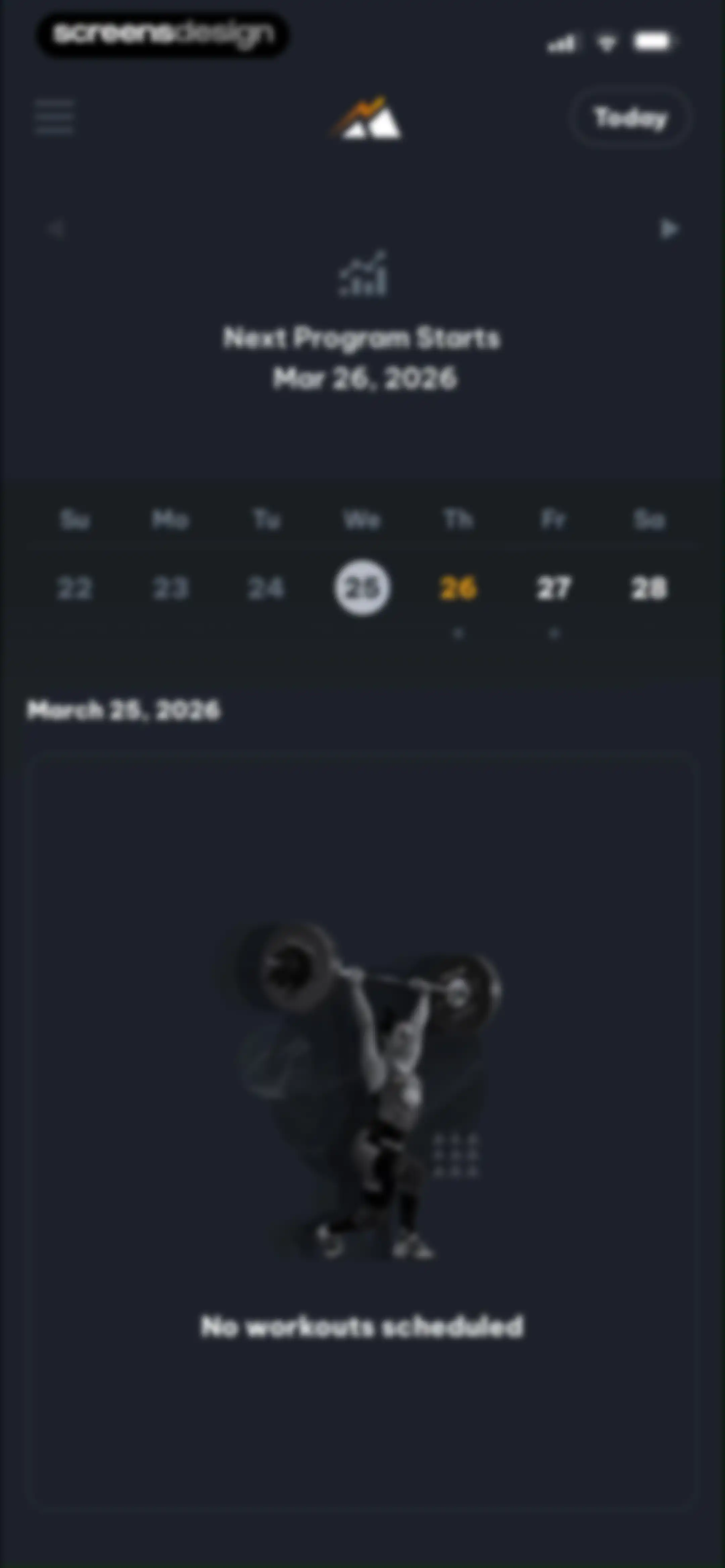 Peak Strength screen 27