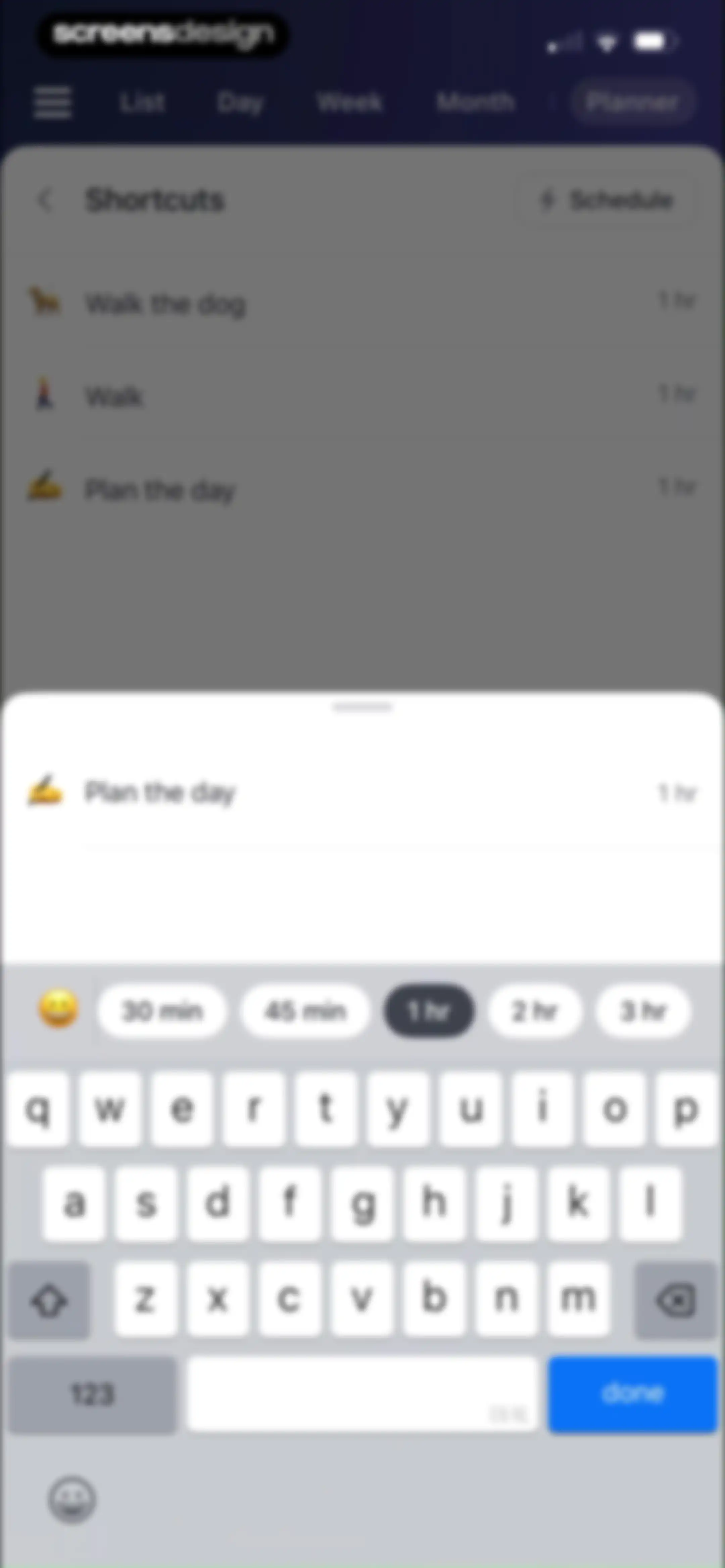 Calendars: Schedule Planner screen 50