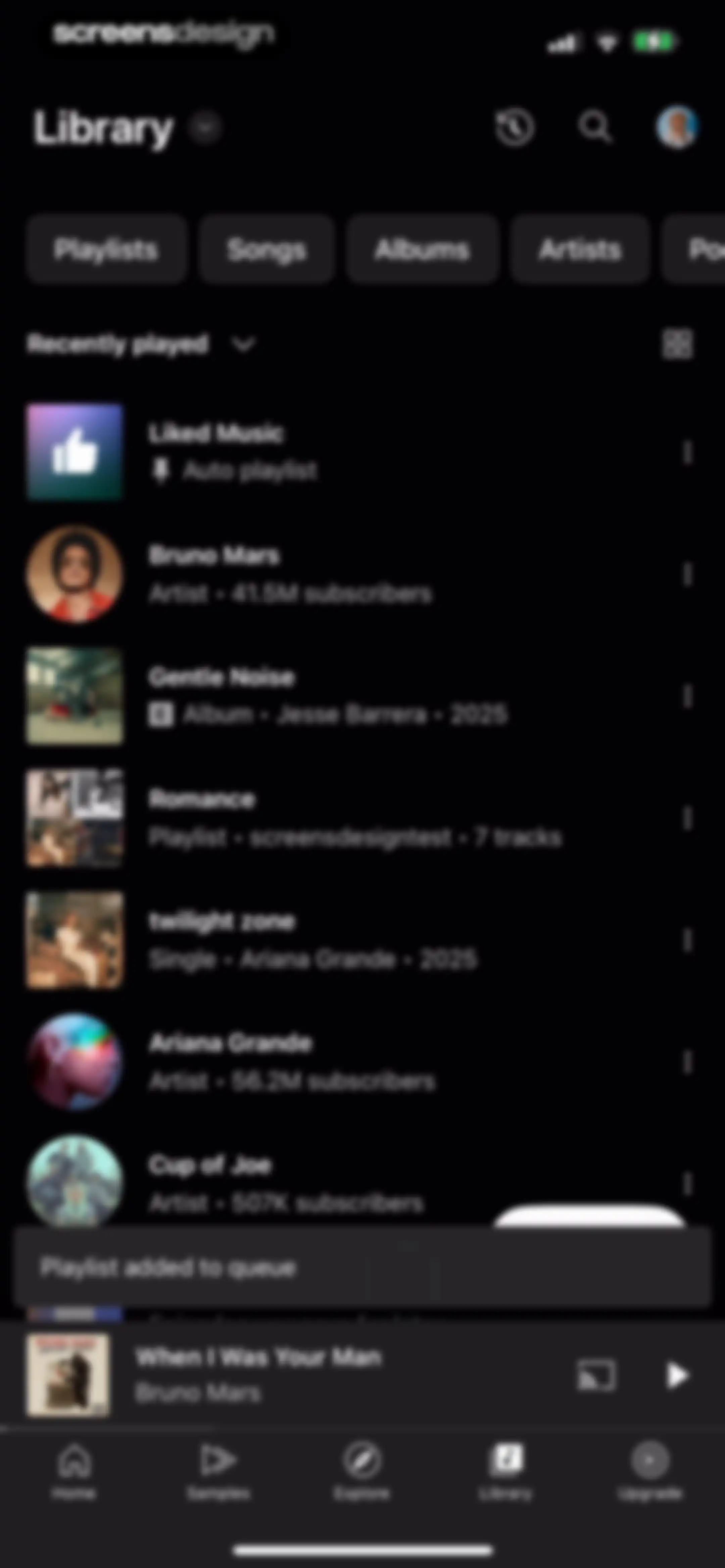 YouTube Music screen 162