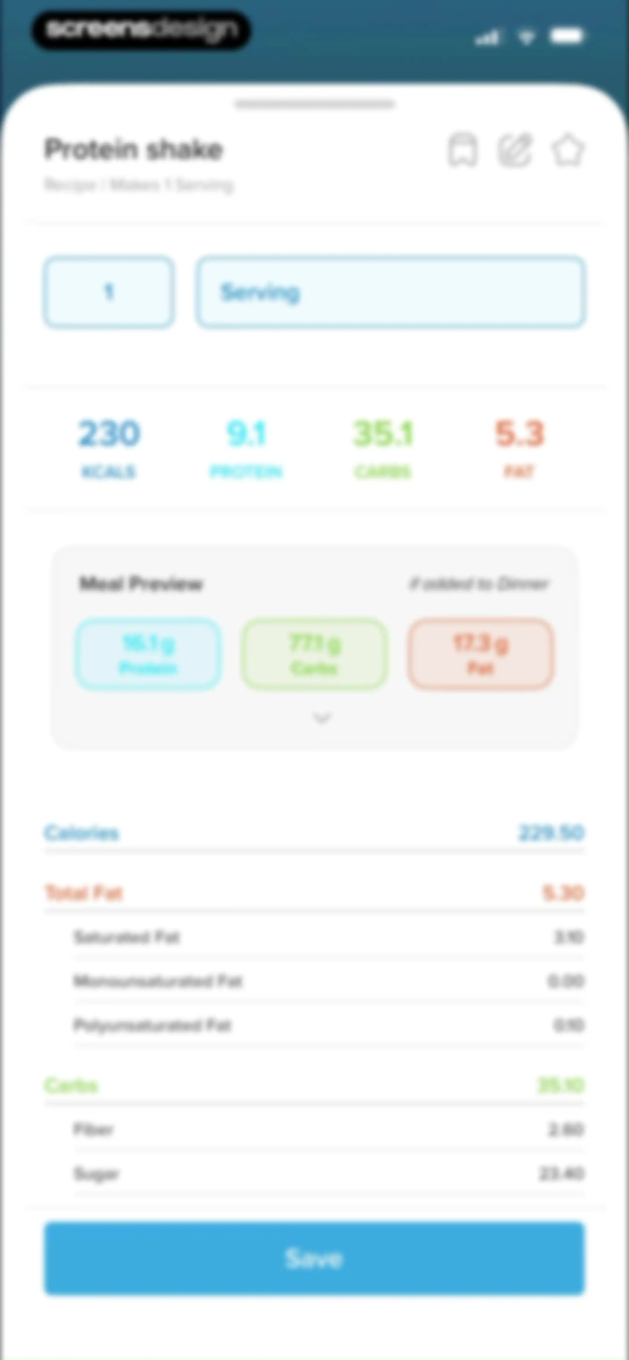 My Macros+ | Macro Tracker screen 78
