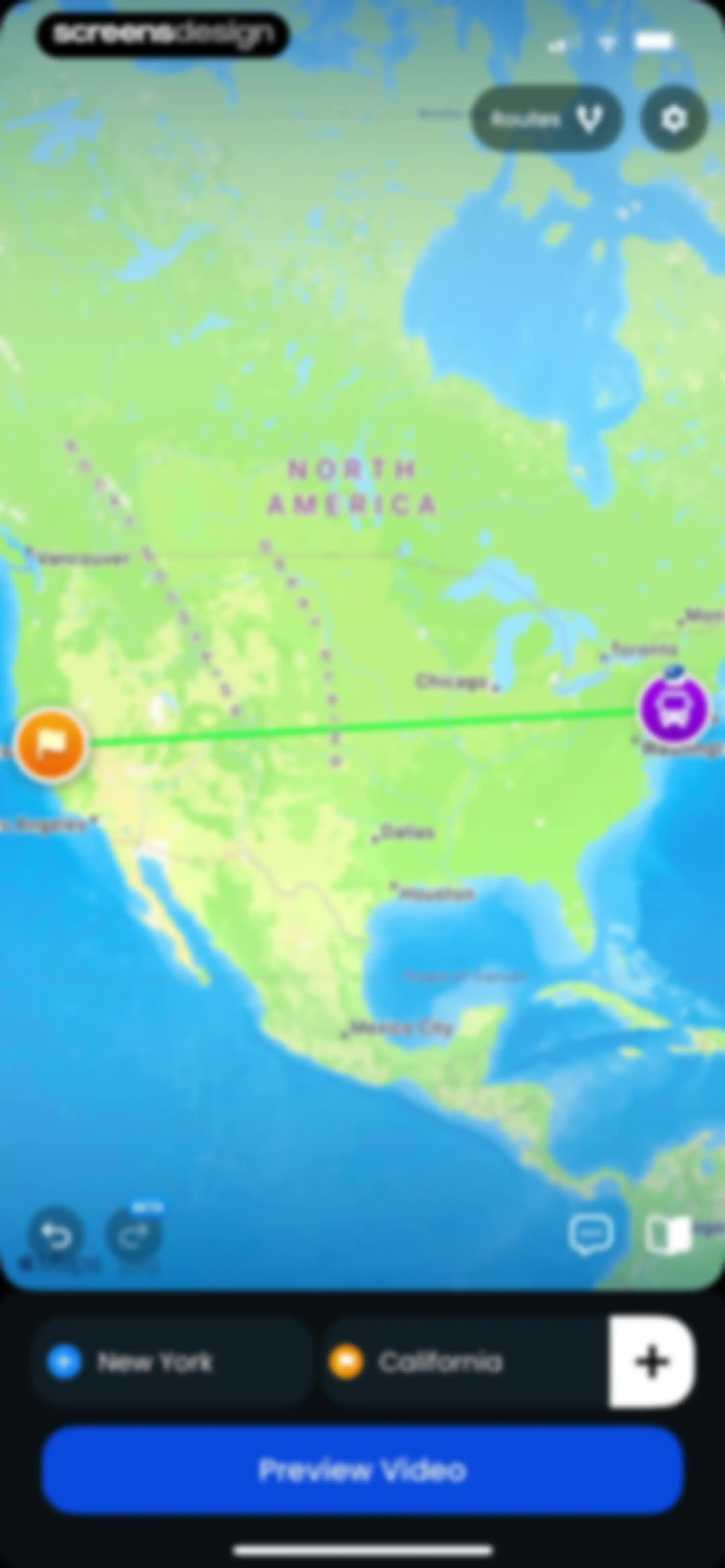 TravelAnimator: Journey Route screen 40