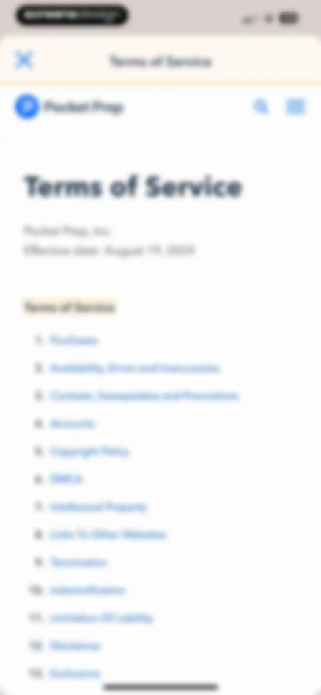 Pocket Prep Behavioral Health screen 76