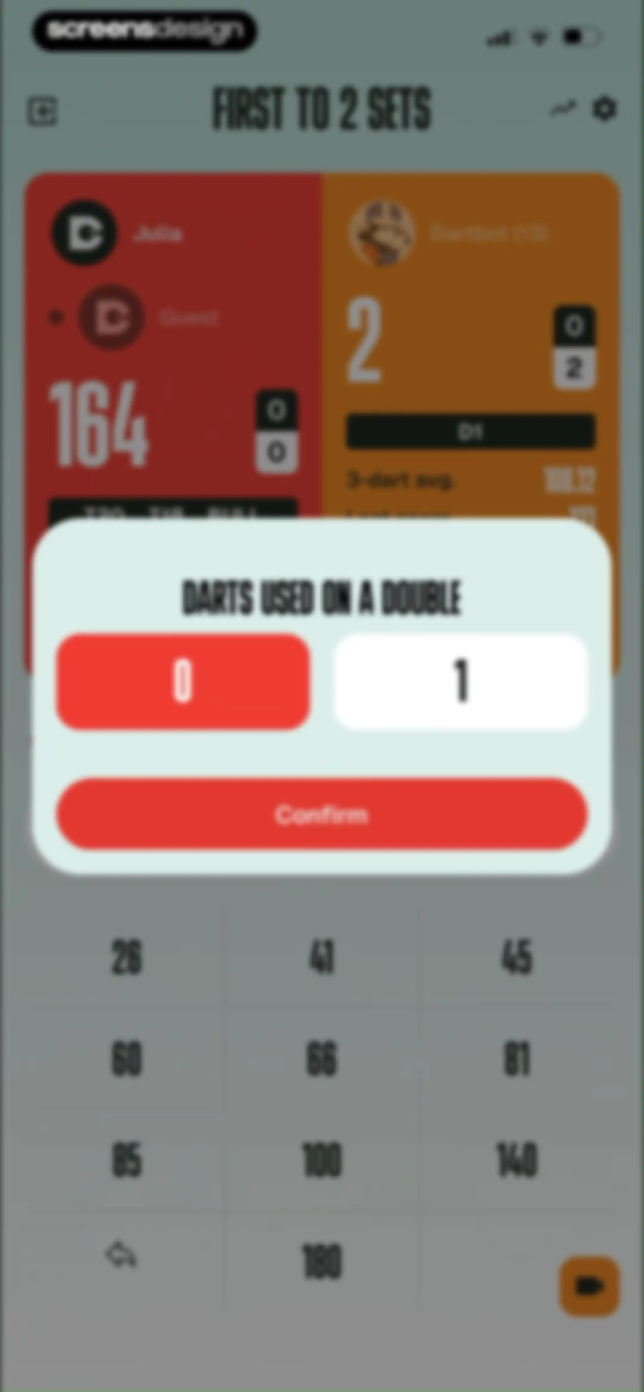 DartCounter screen 37