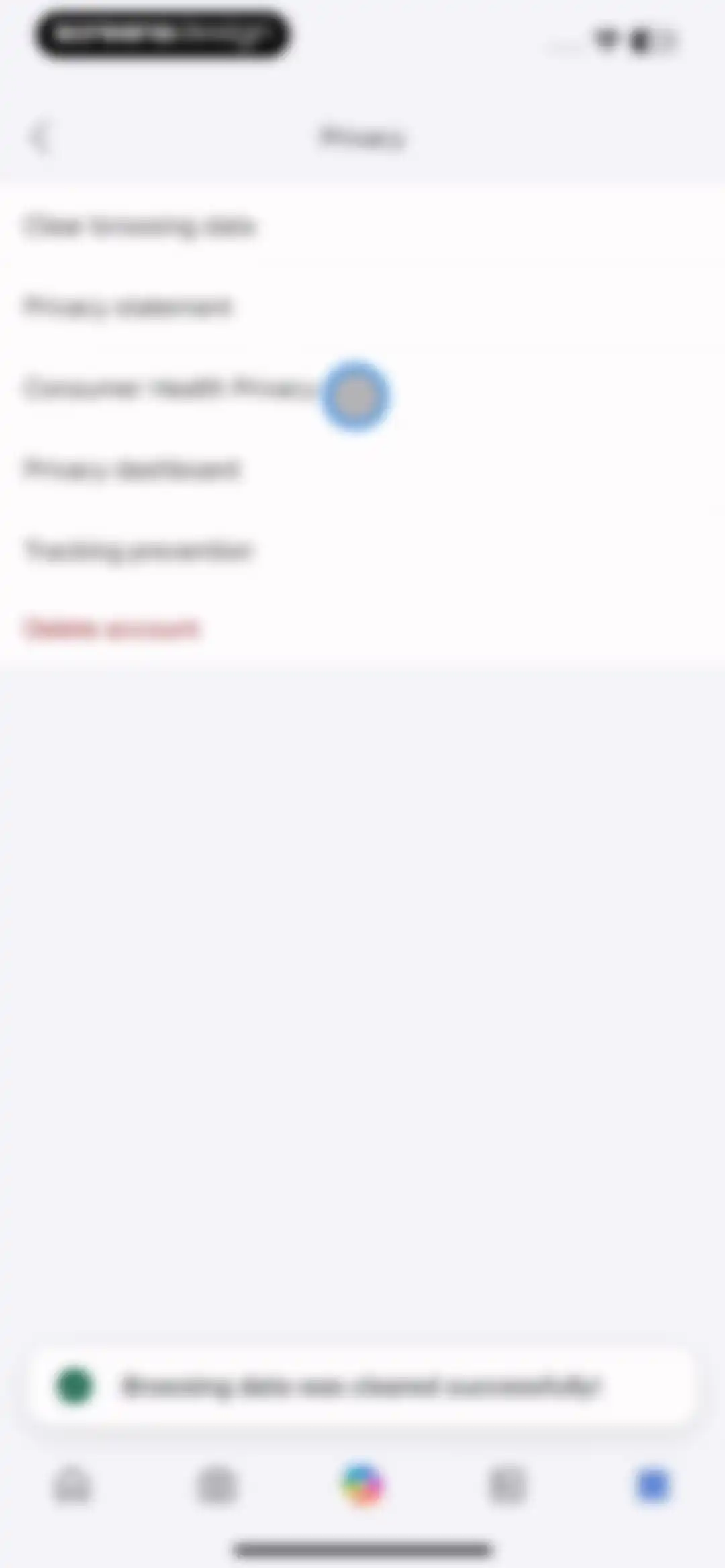 Microsoft Bing Search screen 273