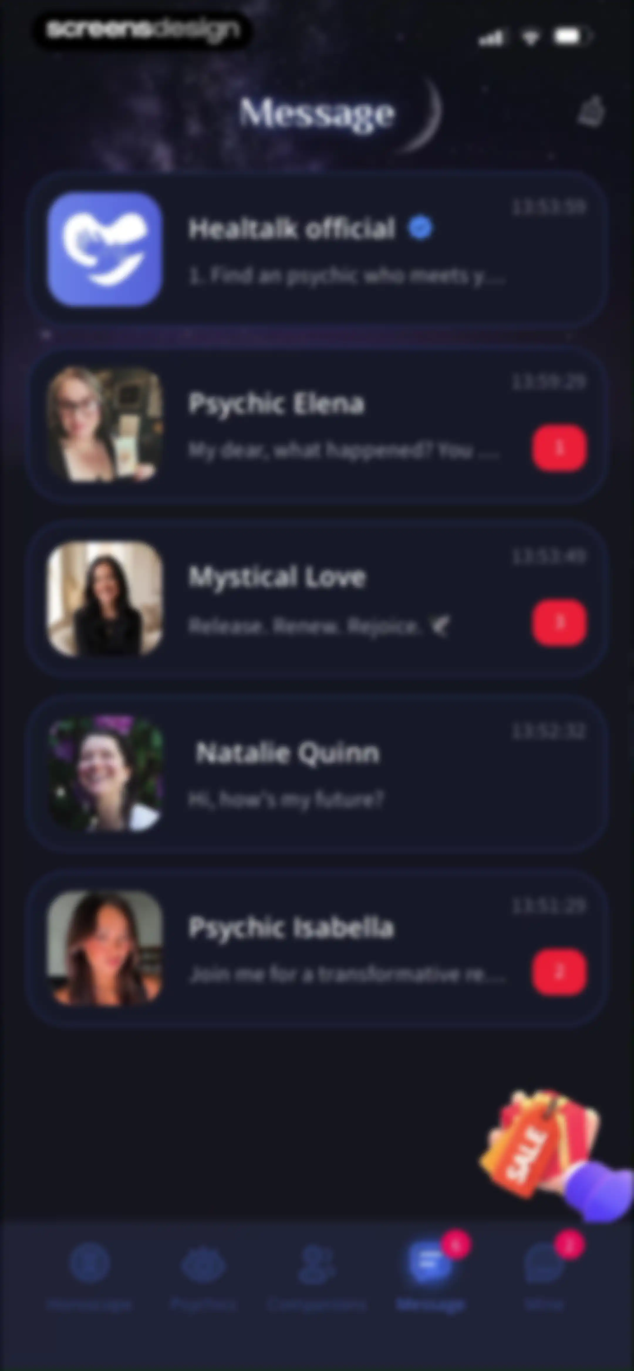 HealTalk - Text Reading screen 122